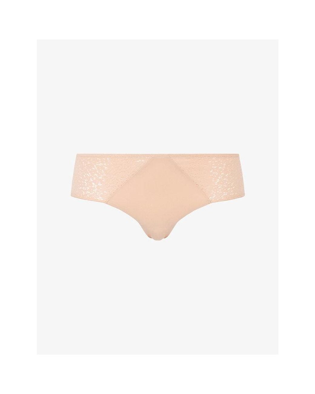 Chantelle White Norah Floral-embroidered Stretch-lace Brief