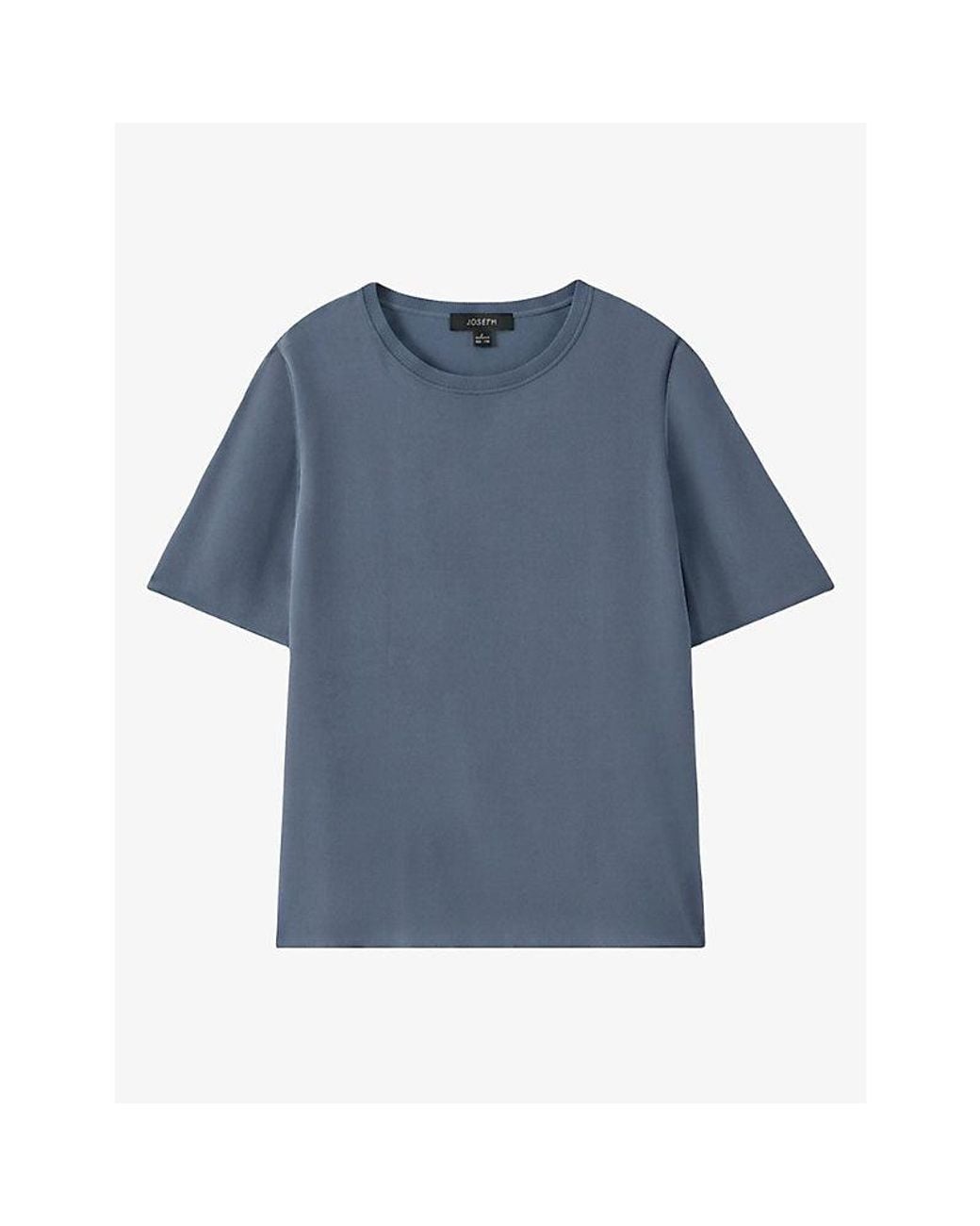 Joseph Blue Rubin Crepe De Soie Silk Blouse