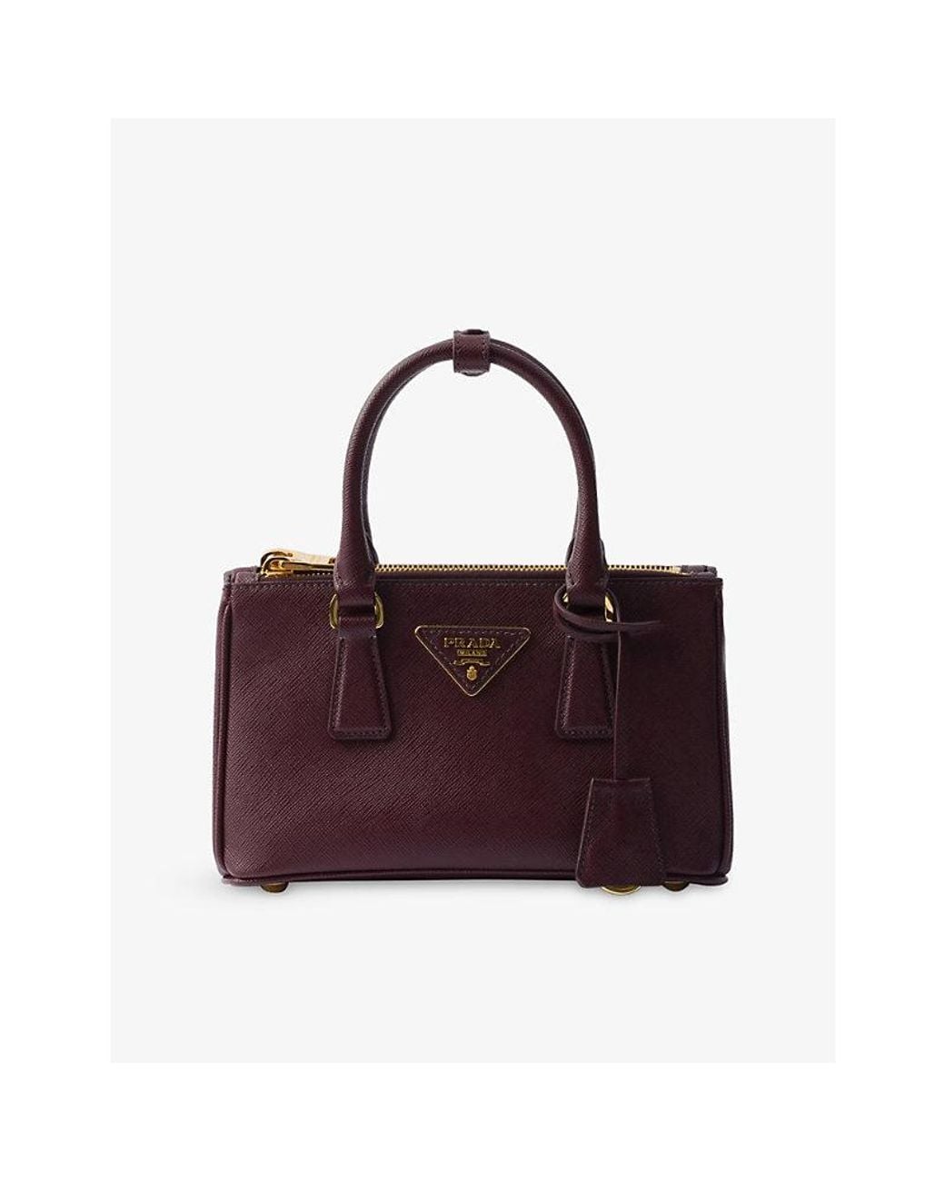 Prada Purple Galleria Mini Leather Tote Bag