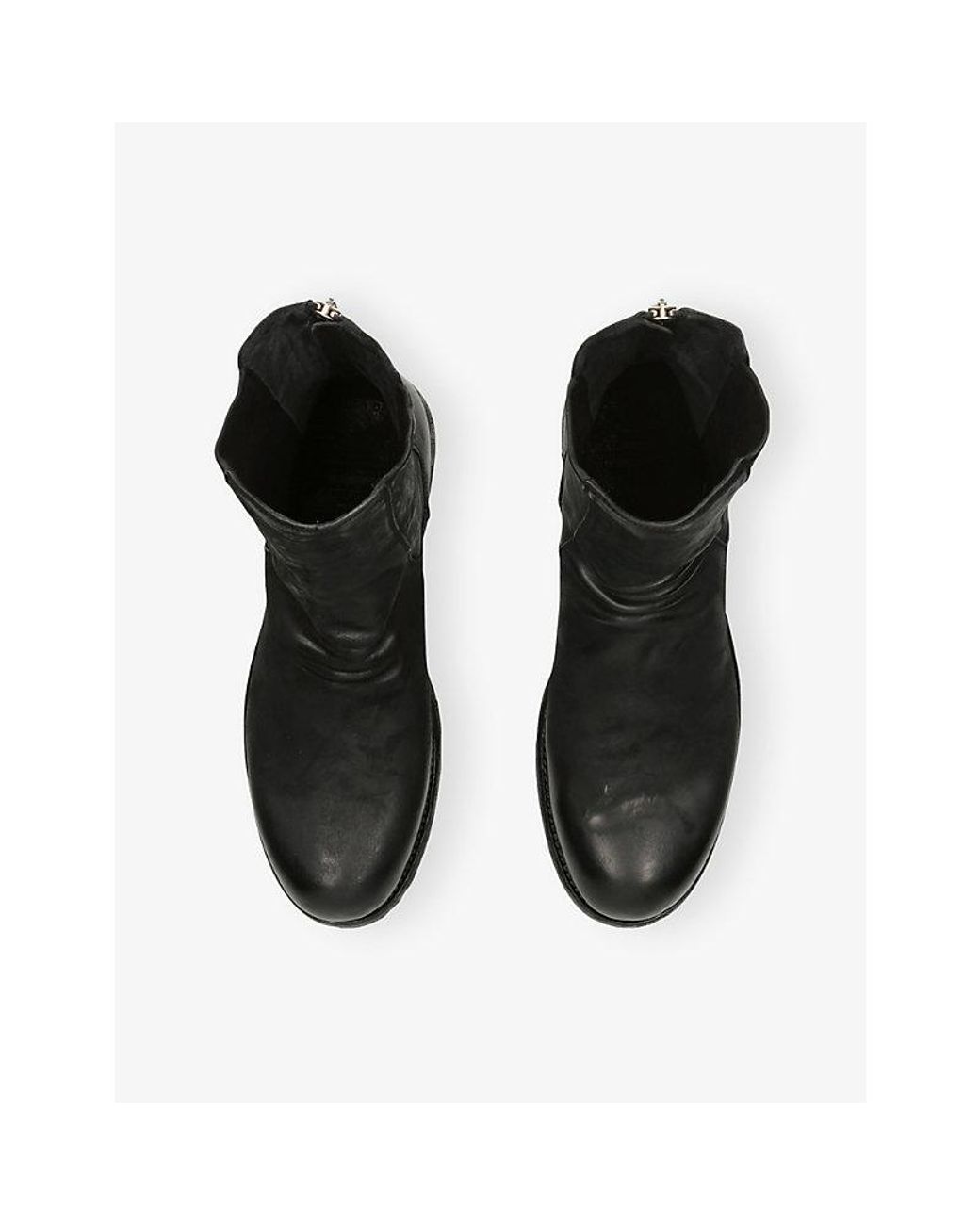 Officine Creative Black Bulla Leather Chelsea Boots for men