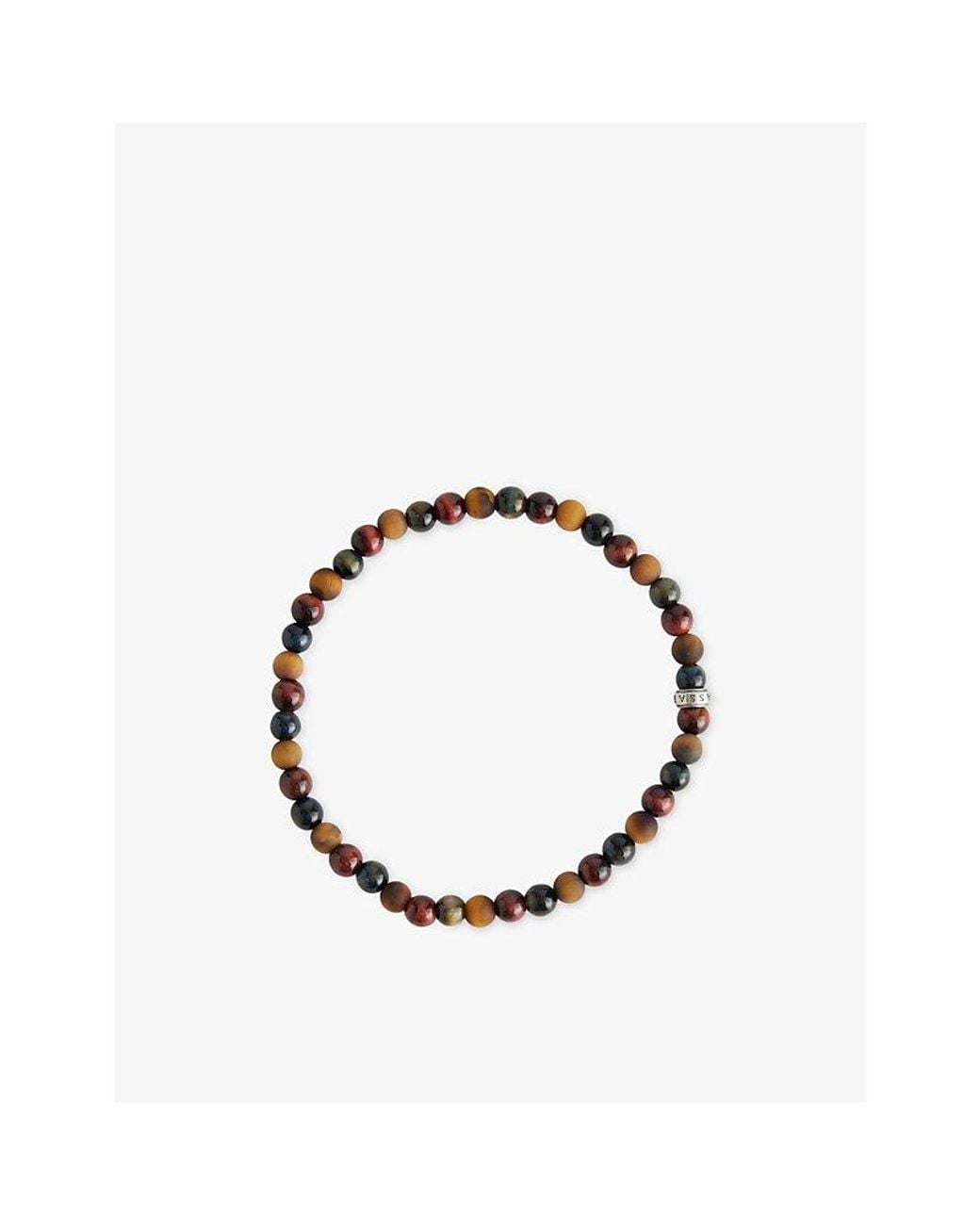 Thomas Sabo Metallic Talisman Sterling- And Tiger-Eye Beaded Bracelet for men