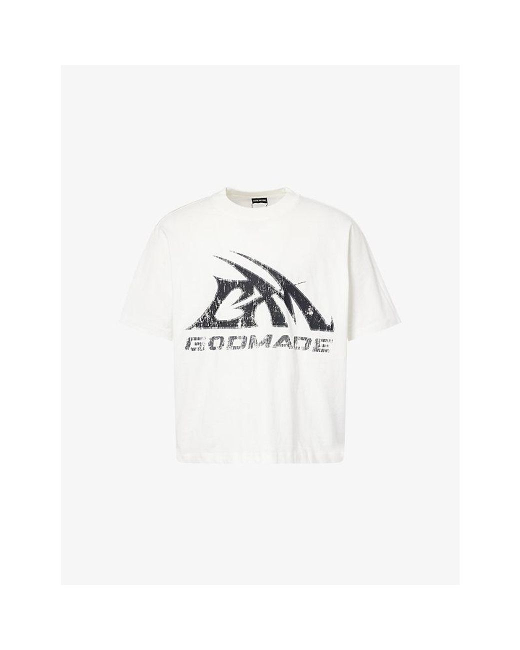 GODMADE White Logo-Print Crew-Neck Cotton T-Shirt for men