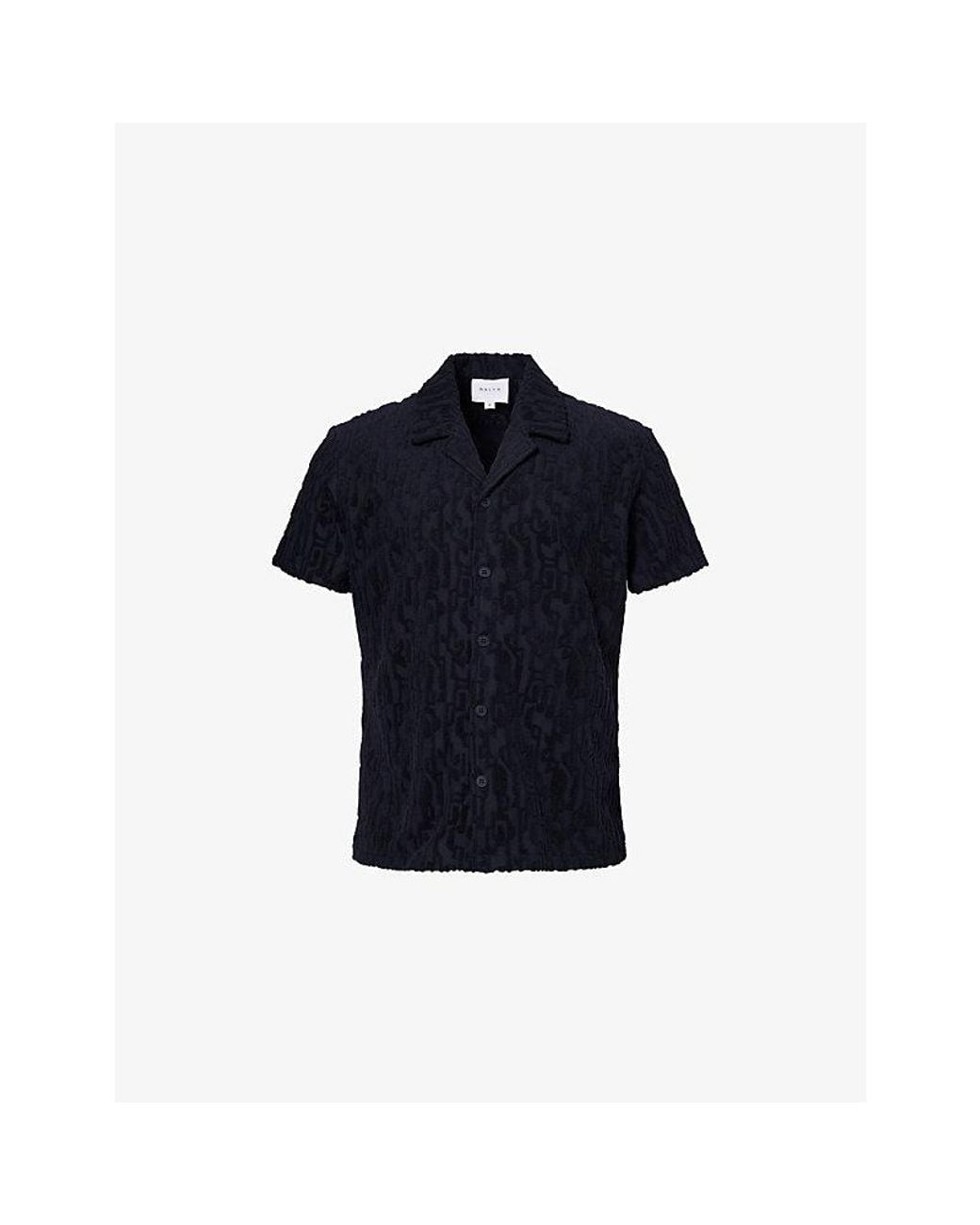 Raith Blue Fausto Flocked Cotton-Blend Top for men