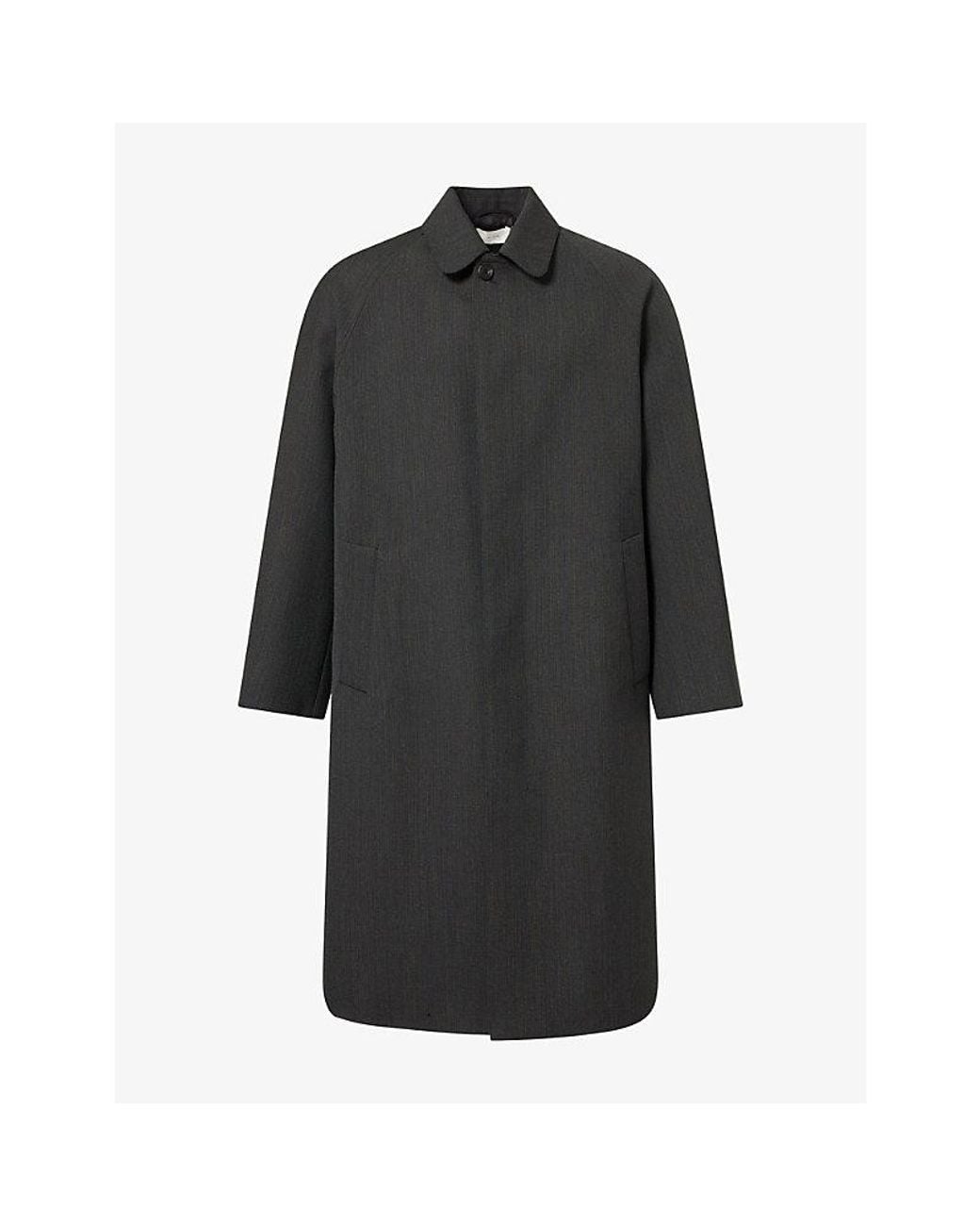 The Row Black Perlin Longline Cashmere And Wool-Blend Coat for men
