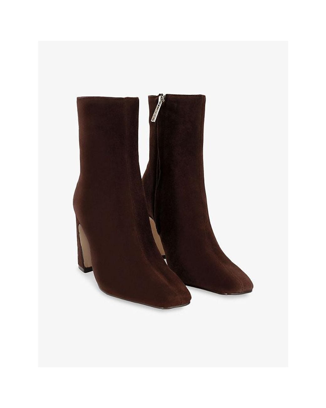 Steve Madden Brown Flares Heeled Suede Ankle Boots
