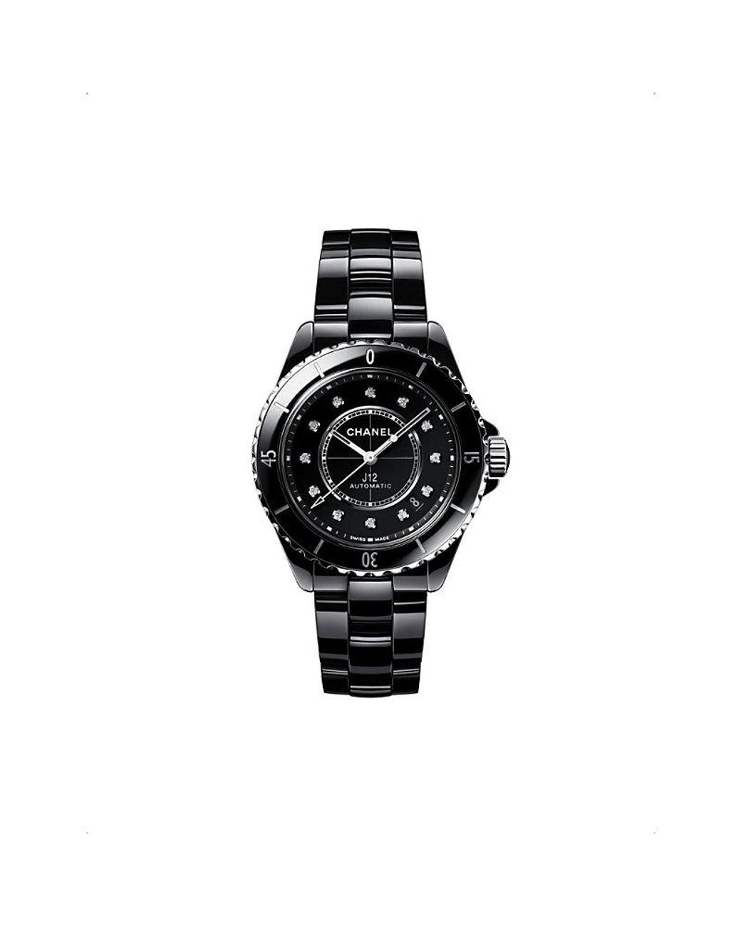 Chanel Black H5702 J12 Automatic Diamond, Ceramic And Steel Watch
