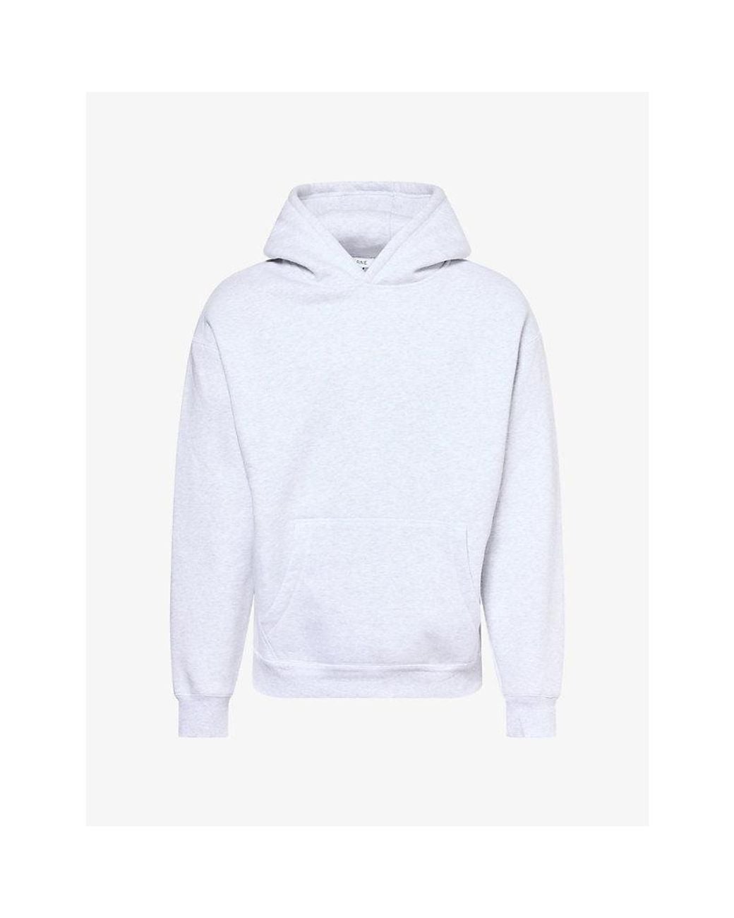 Arne Blue Relaxed-Fit Long-Sleeve Cotton-Jersey Hoody for men