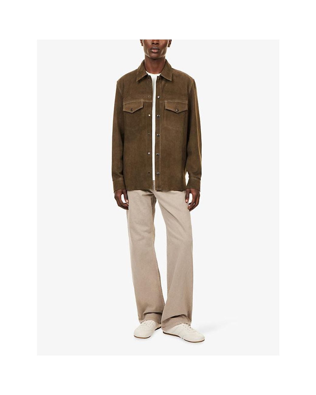 Jonathan Simkhai Brown Michael Suede Utility Jacket for men
