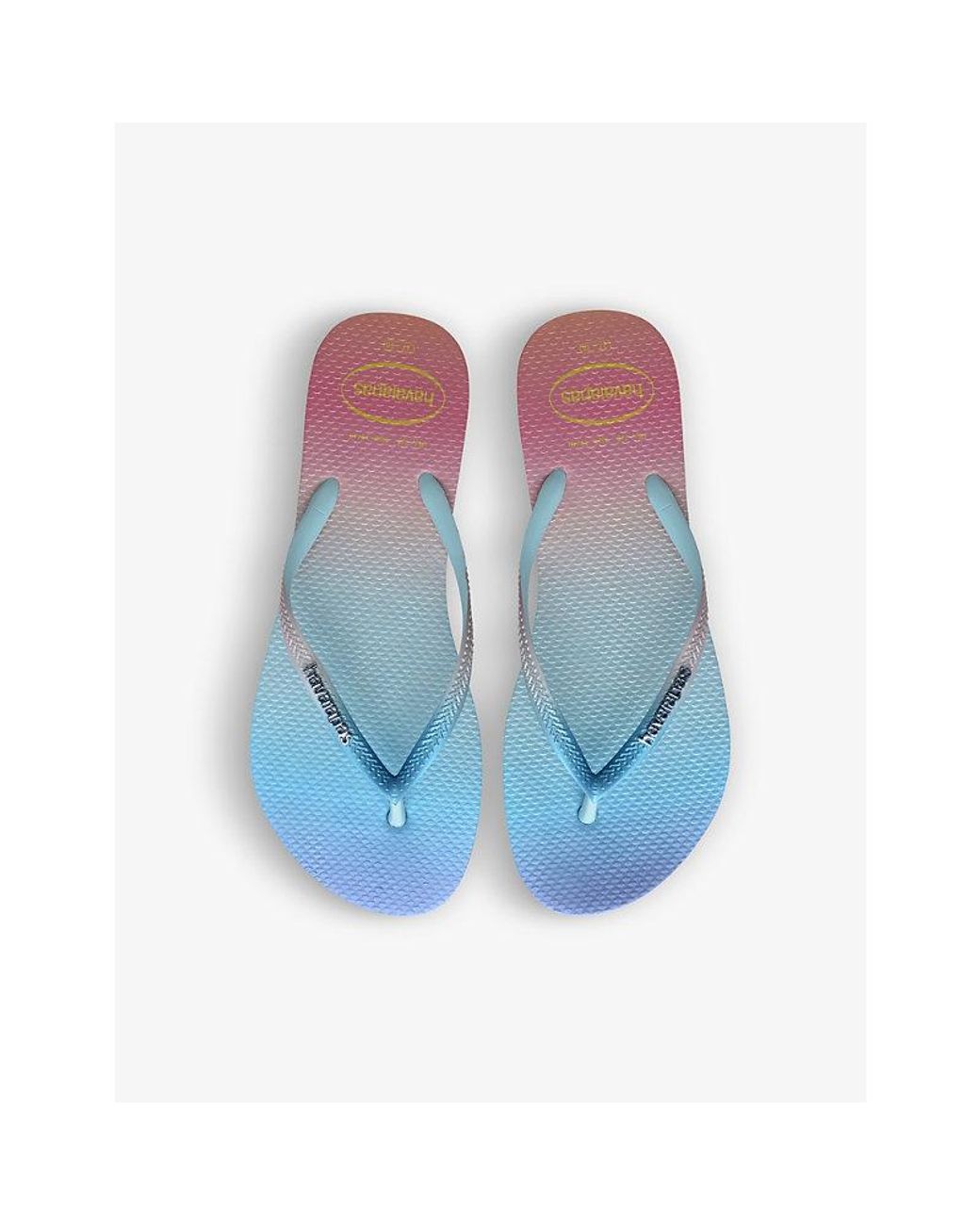 Havaianas Blue Slim Gradient Sunset Rubber Flip-Flops