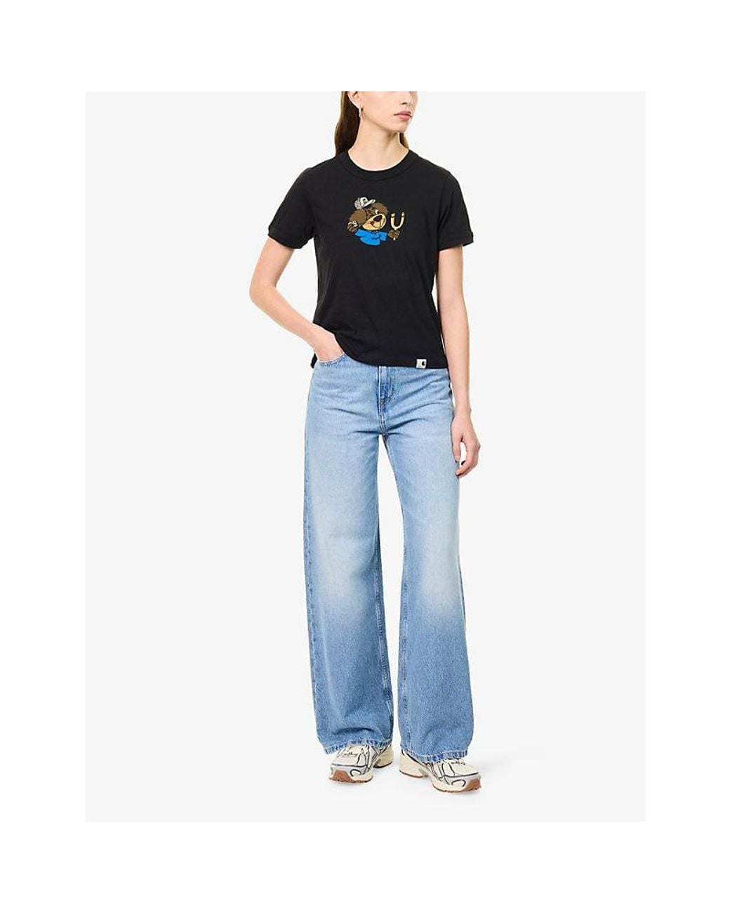 Carhartt Black Slingshot Graphic-Print Cotton T-Shirt