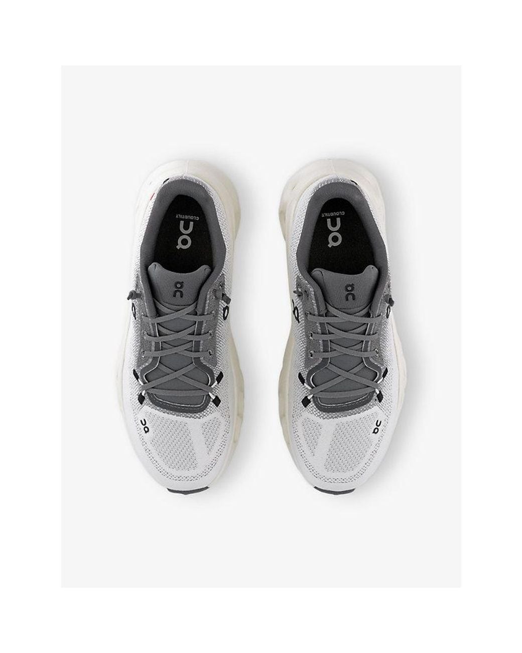 On Shoes White Cloudtilt Cushied-Sole Woven Low-Top Trainers for men