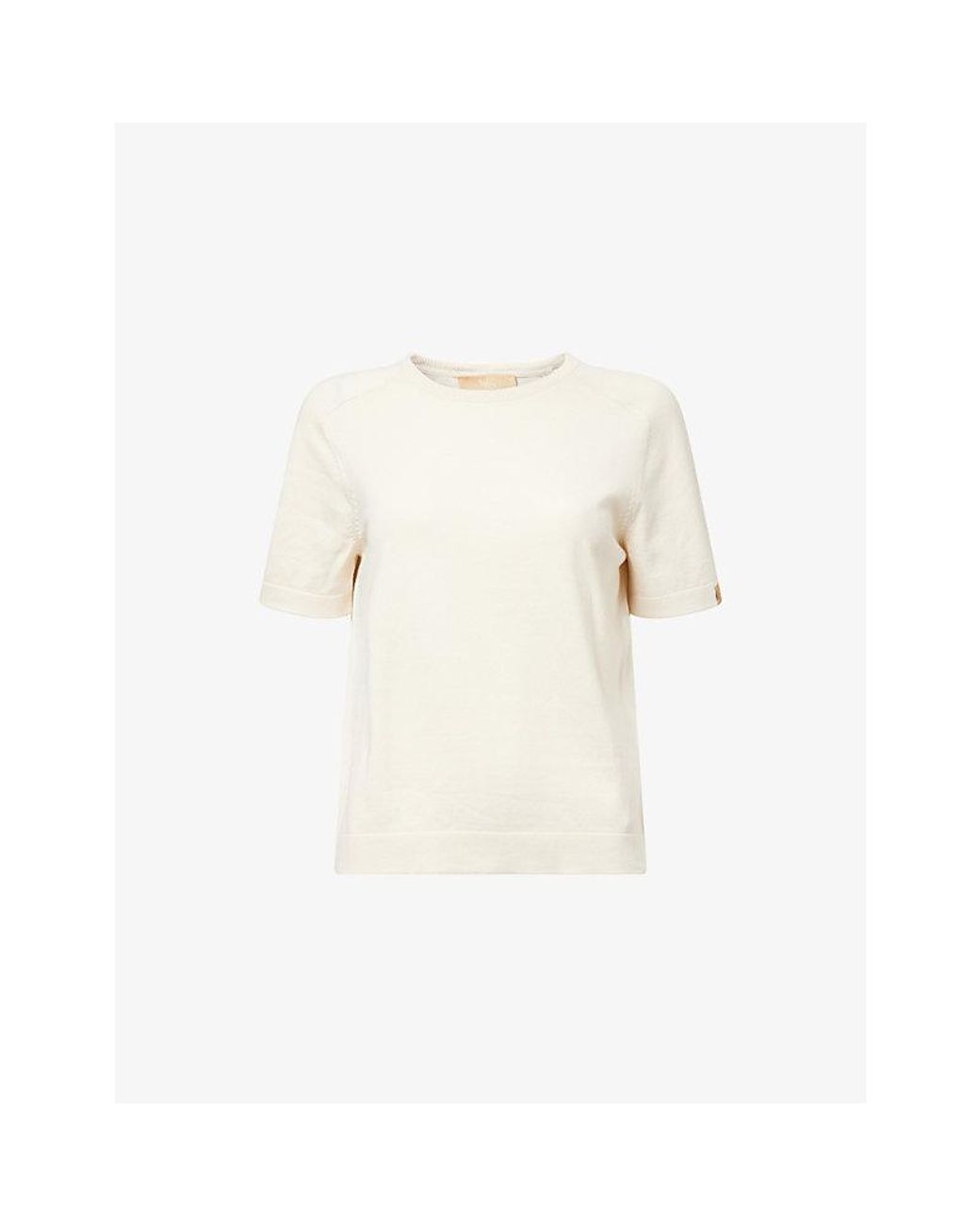 Now You Live Natural Somerby Knitted Cotton T-Shirt