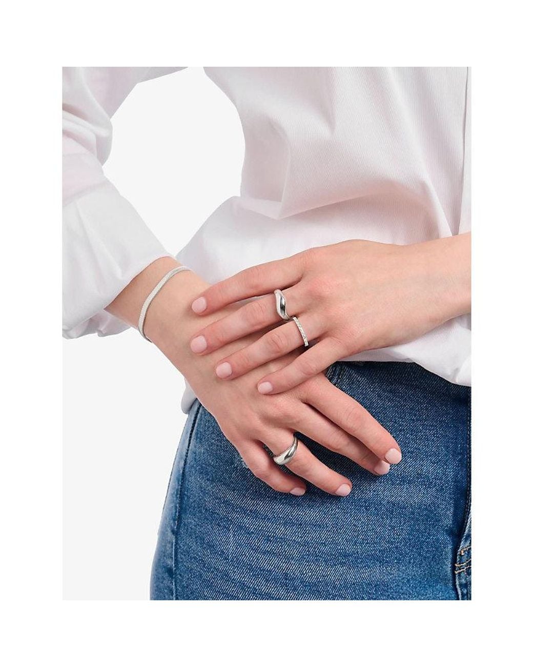 Thomas Sabo White Snake Sterling Bracelet