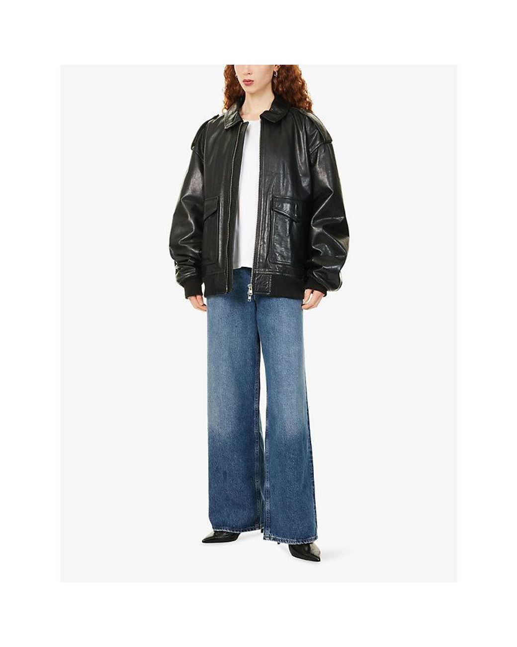 Agolde Blue Low Slung Baggy Denim Jeans