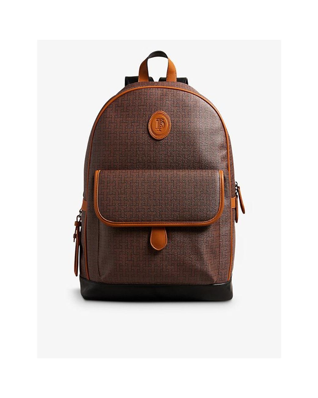 Ted Baker Trayton T Monogram-print Faux-leather Backpack in Brown for Men |  Lyst