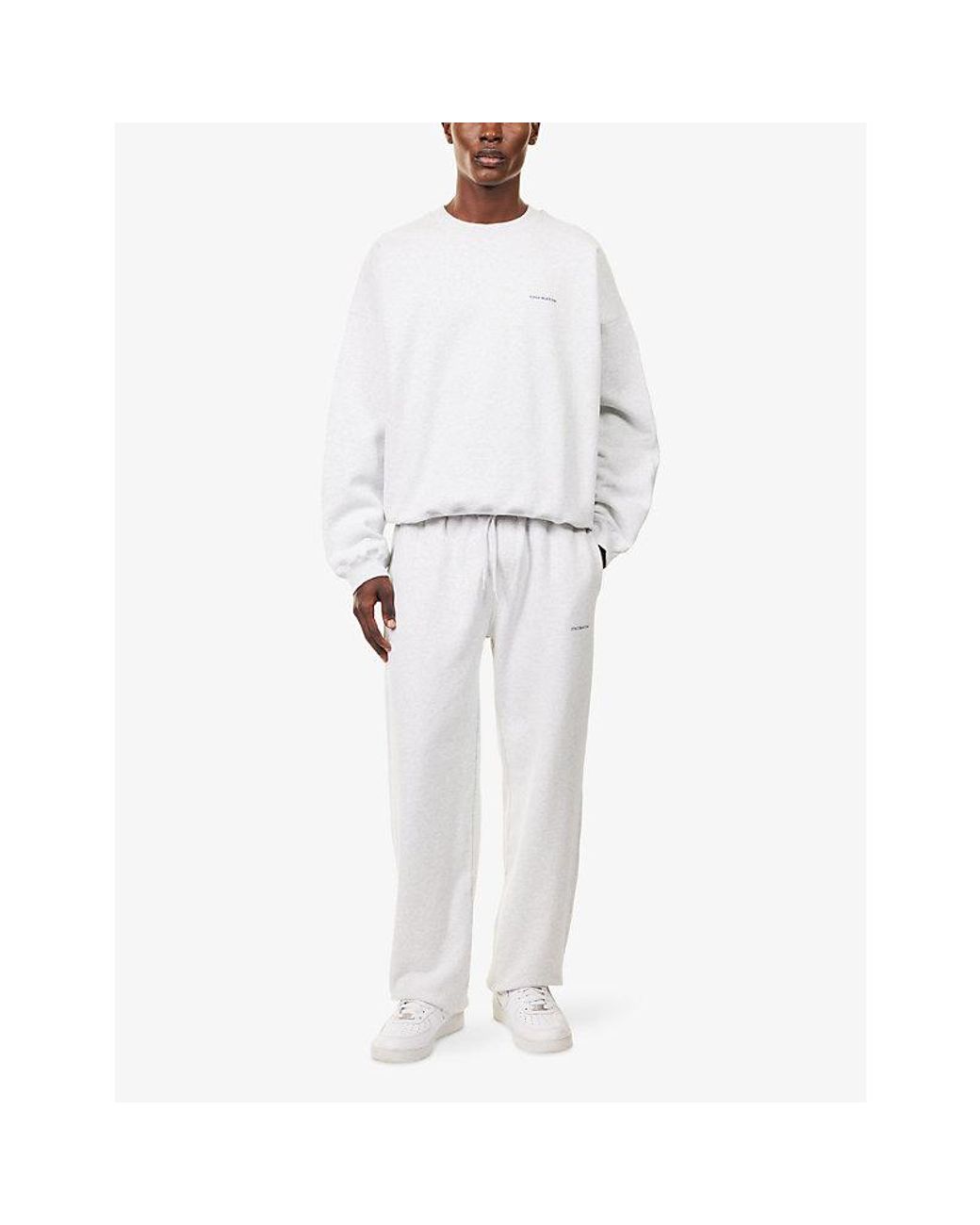 Cole Buxton White Relaxed-Fit Mini Logo Cotton Sweatshirt for men