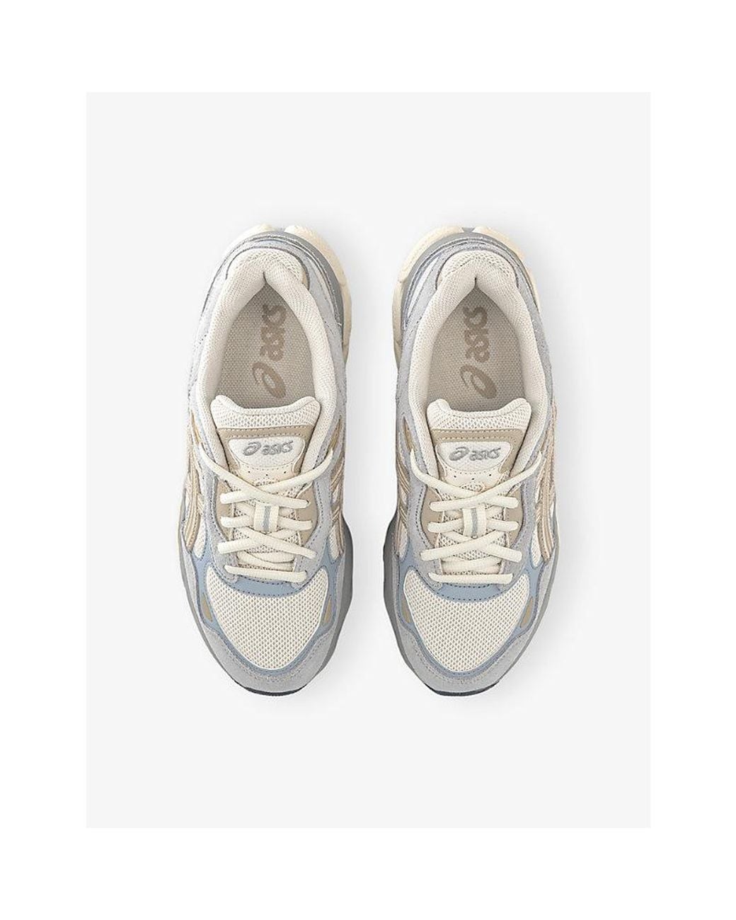 Asics White Gel-Nyc 2.0 Suede And Mesh Trainers