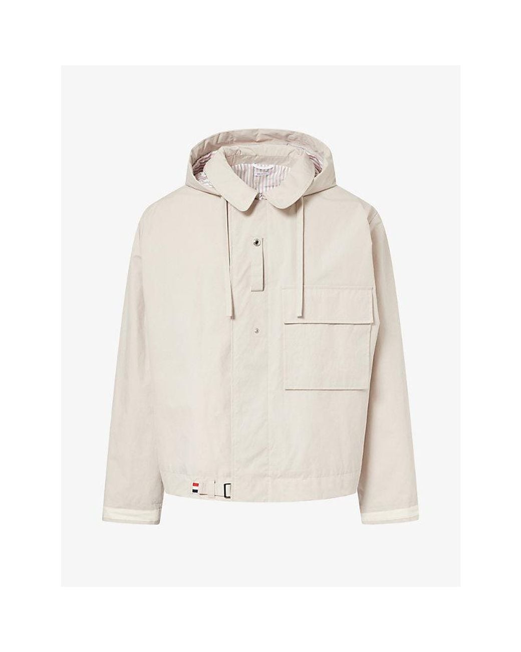 Thom Browne Natural Mariner Hooded Canvas Jacket for men