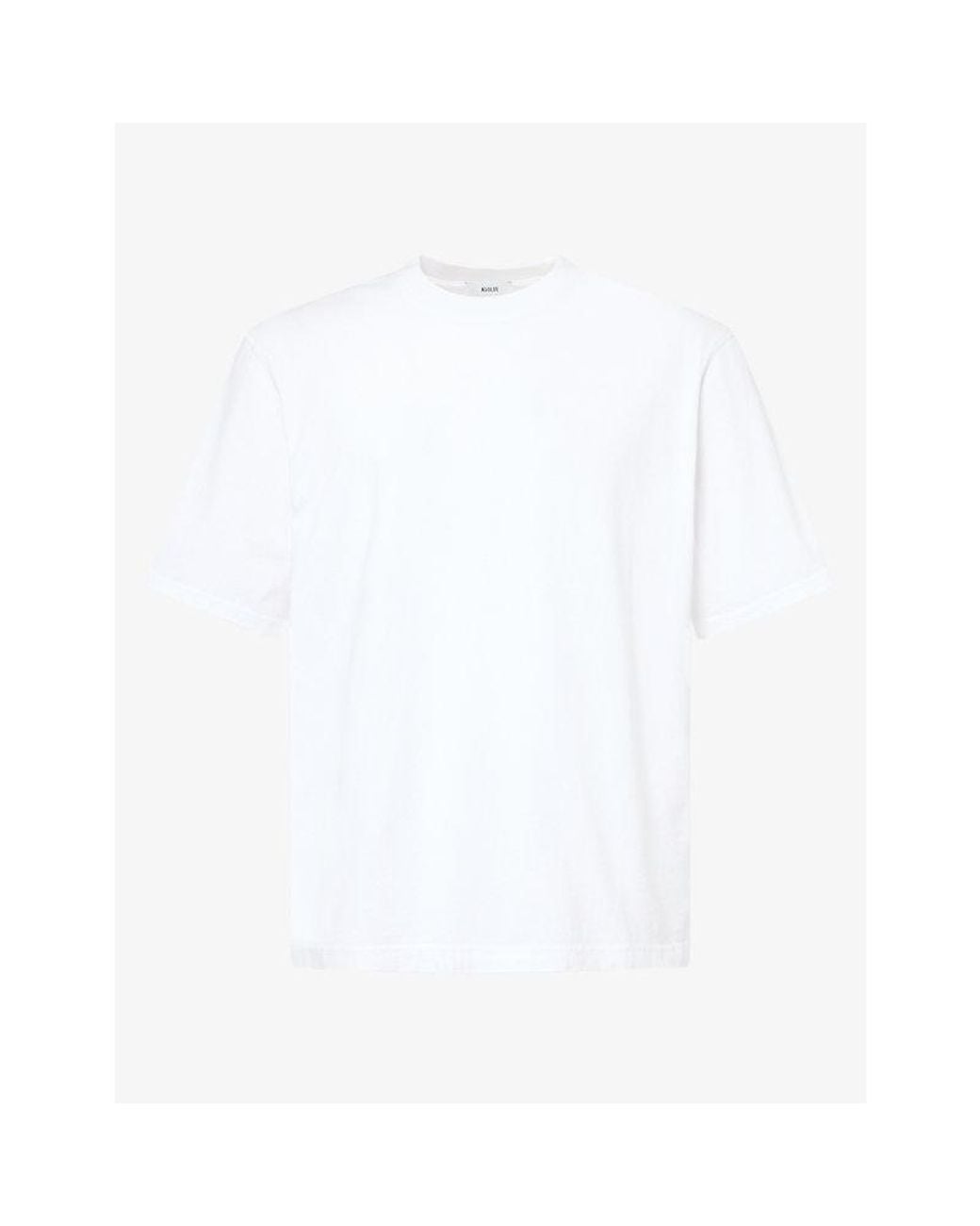 Agolde White Asha Mock-Neck Cotton T-Shirt for men