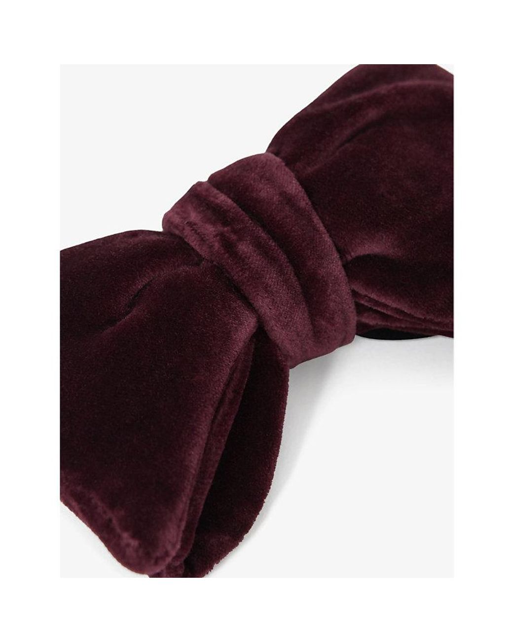 Reiss Purple Hike Self-Tie Velvet Bow Tie for men
