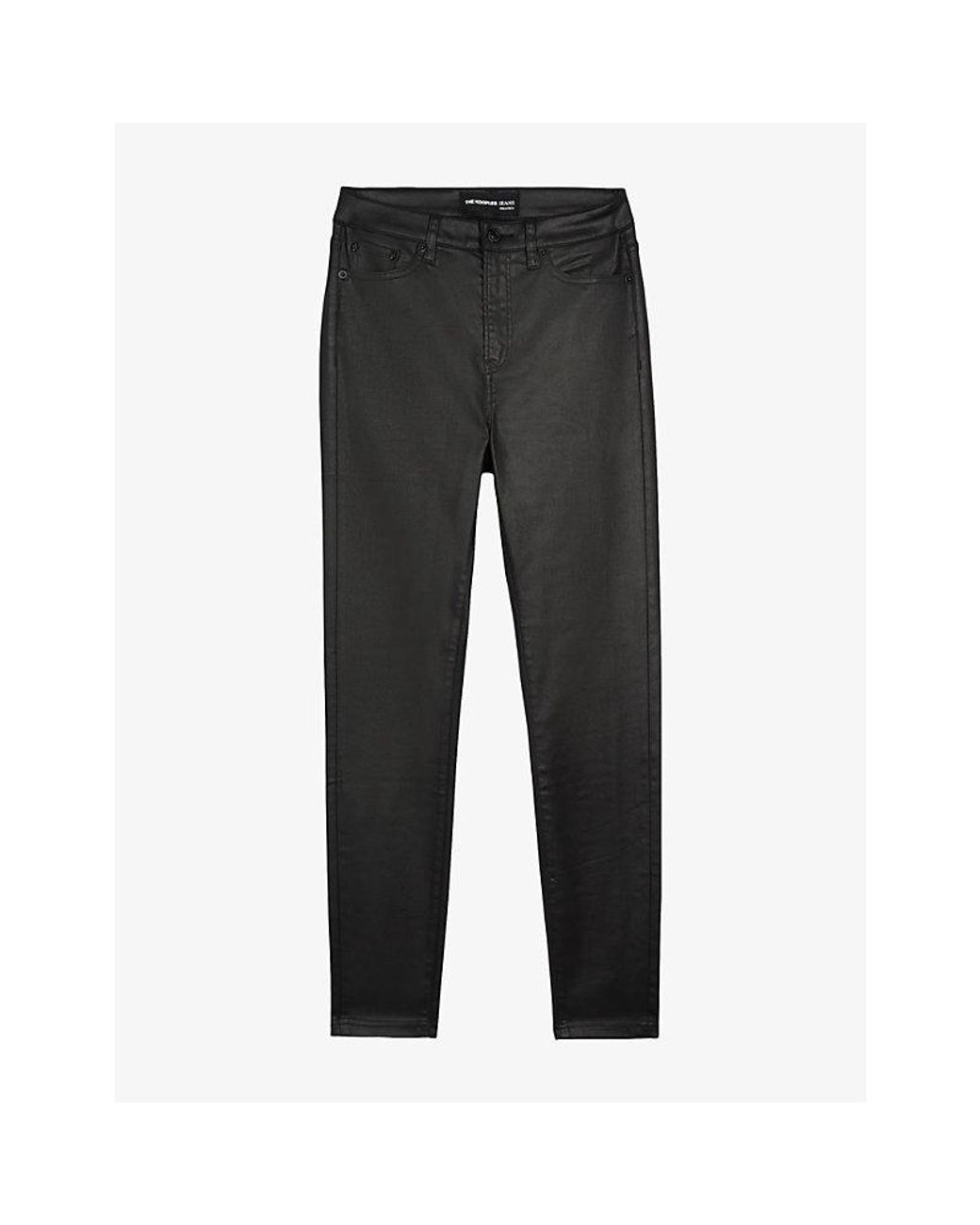 The Kooples Black Skinny-Leg High-Rise Faux-Leather Trousers