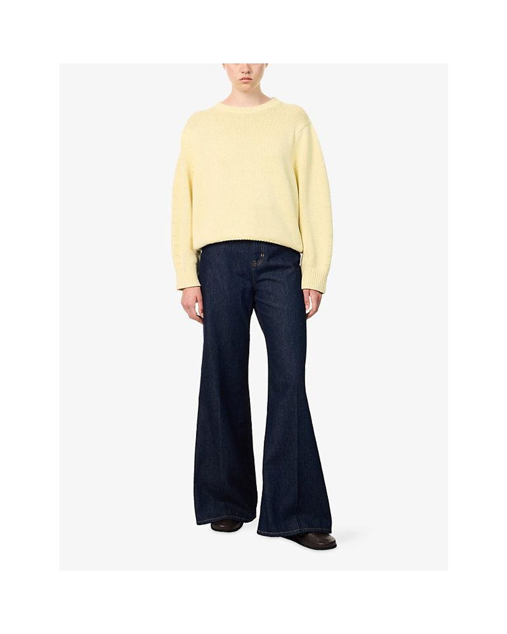 Weekend by Maxmara Blue Palazzo Wide-Leg Denim Jeans