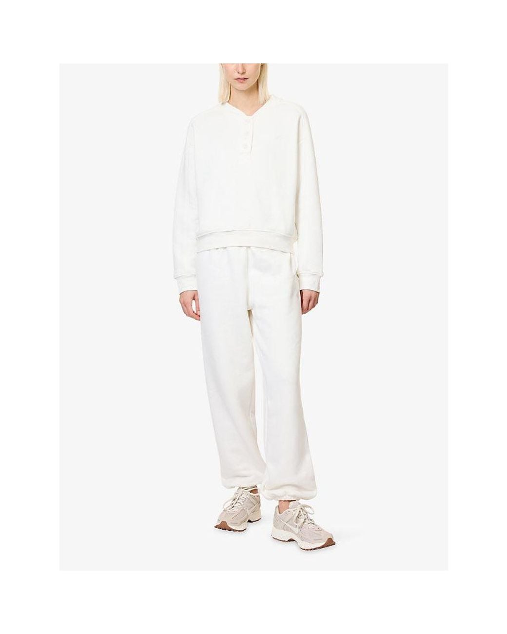 The Couture Club White Henley Crew Jersey Jumper
