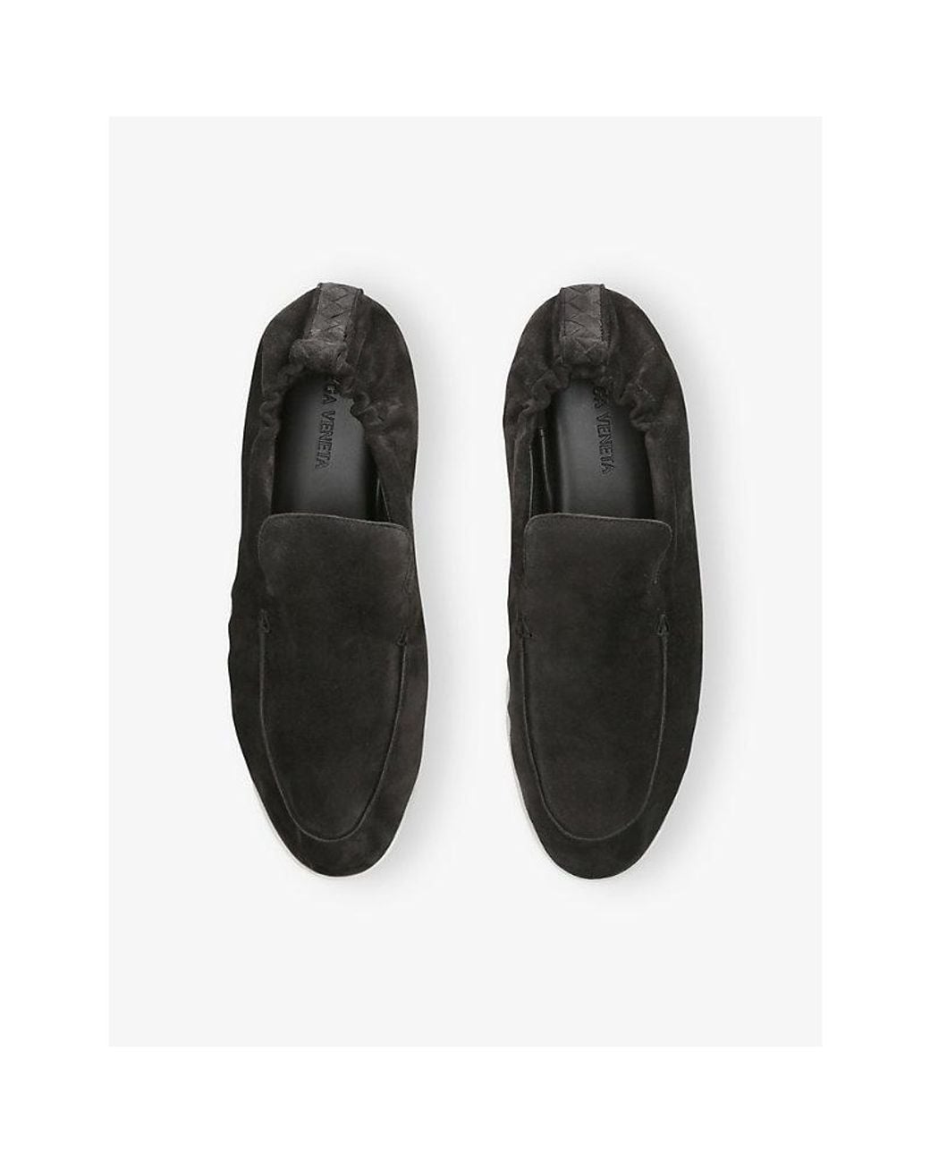 Bottega Veneta Black Dawson Suede Loafers for men