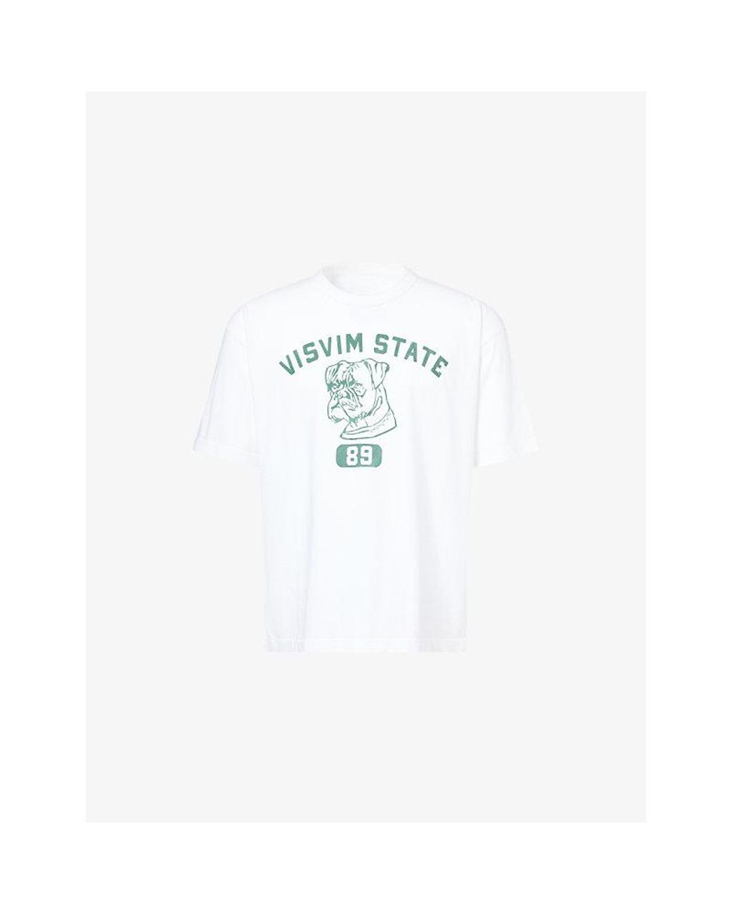 Visvim Blue Graphic-Print Crew-Neck Cotton T-Shirt for men