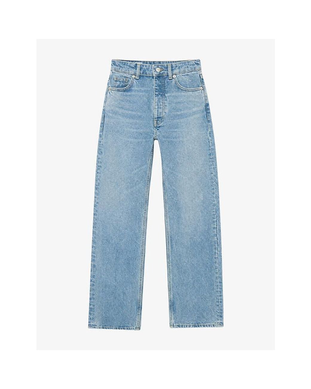 The Kooples Blue Straight-Leg Mid-Rise Denim Jeans