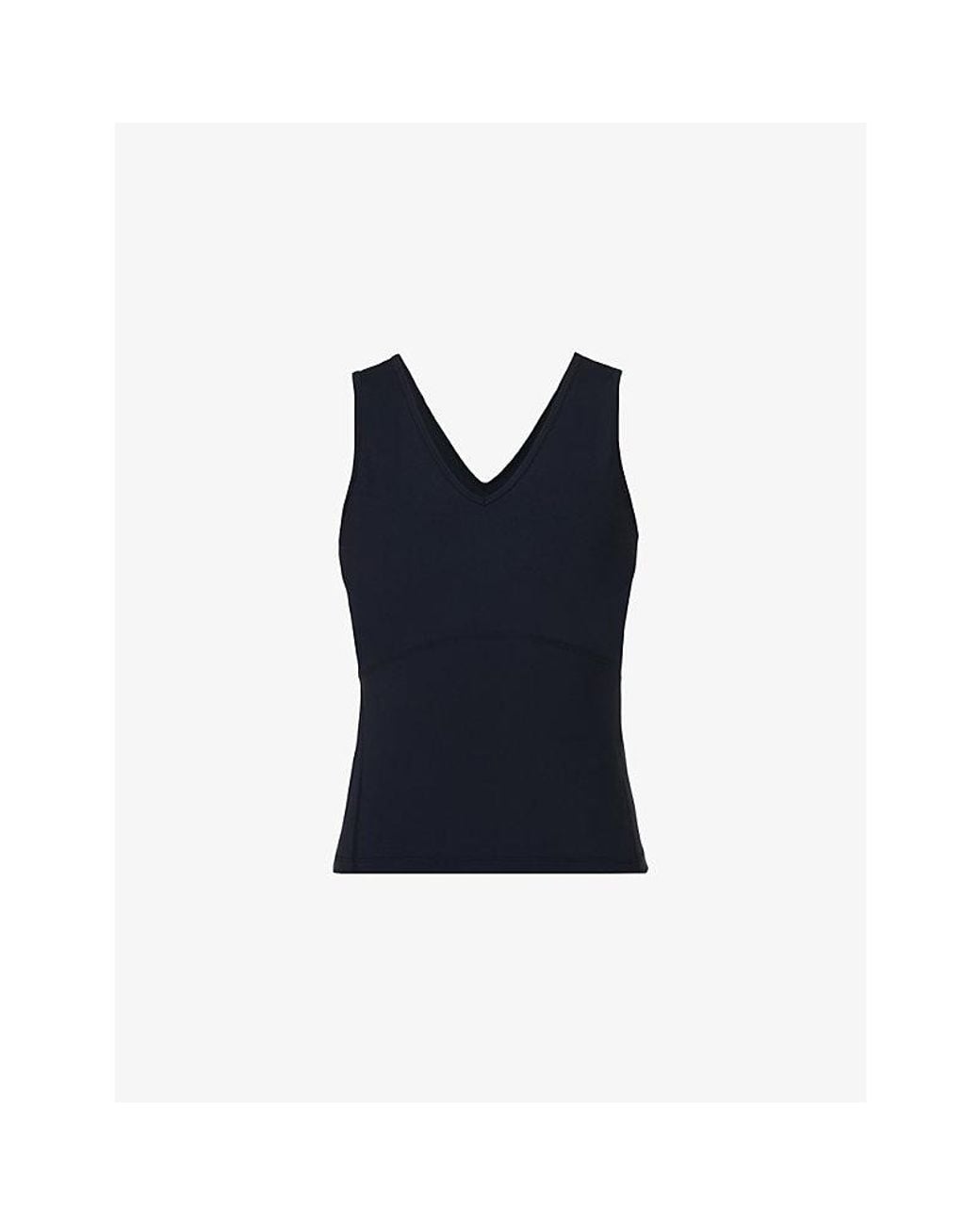 Sweaty Betty Blue Gaia V-Neck Stretch-Woven Vest Top