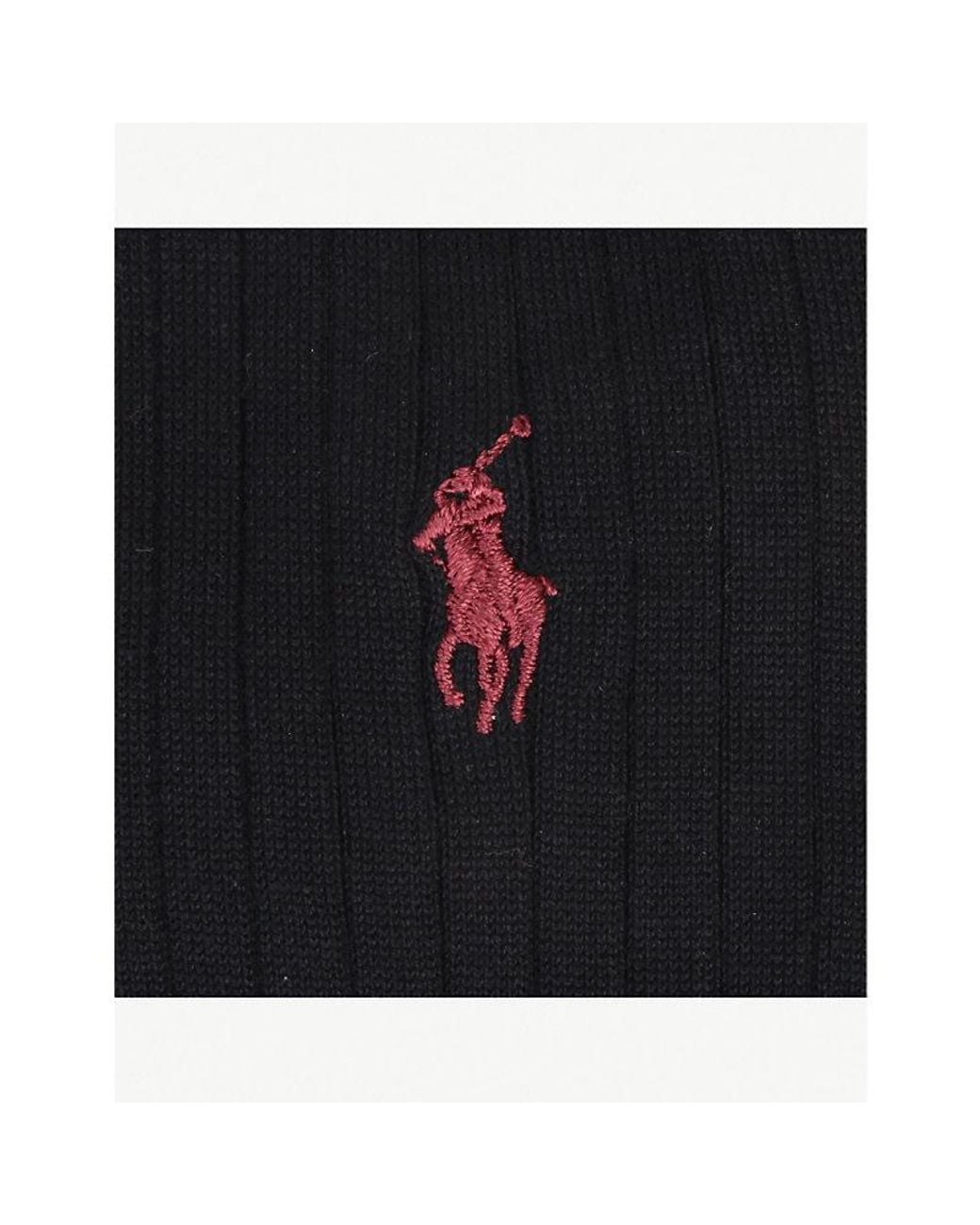 Polo Ralph Lauren Black Egyptian Cotton-Blend Socks for men