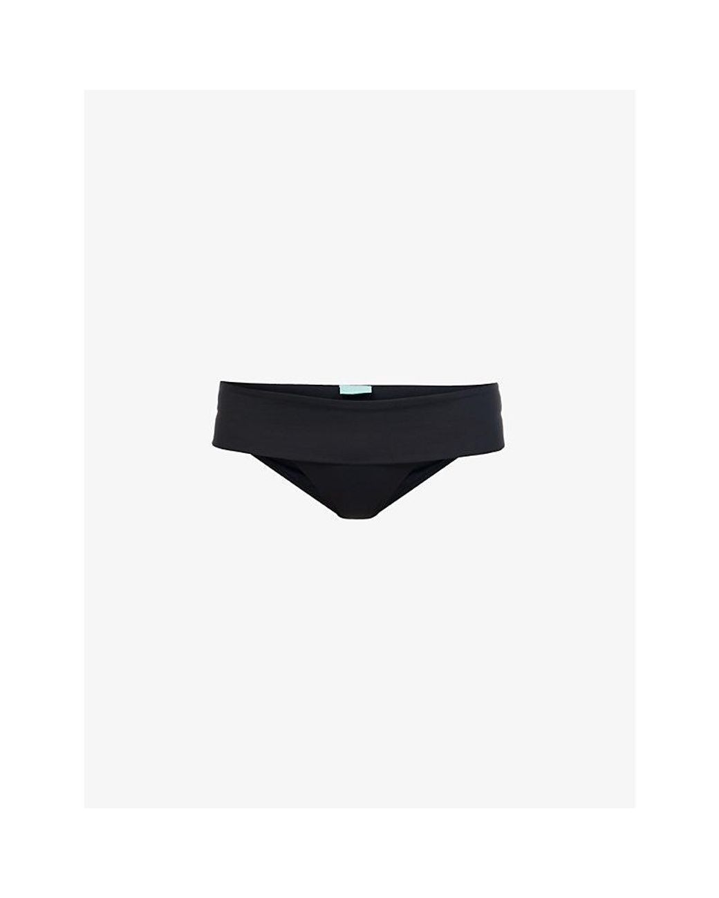 Melissa Odabash Black Brussels Elasticated-Waist High-Rise Bikini Bottoms