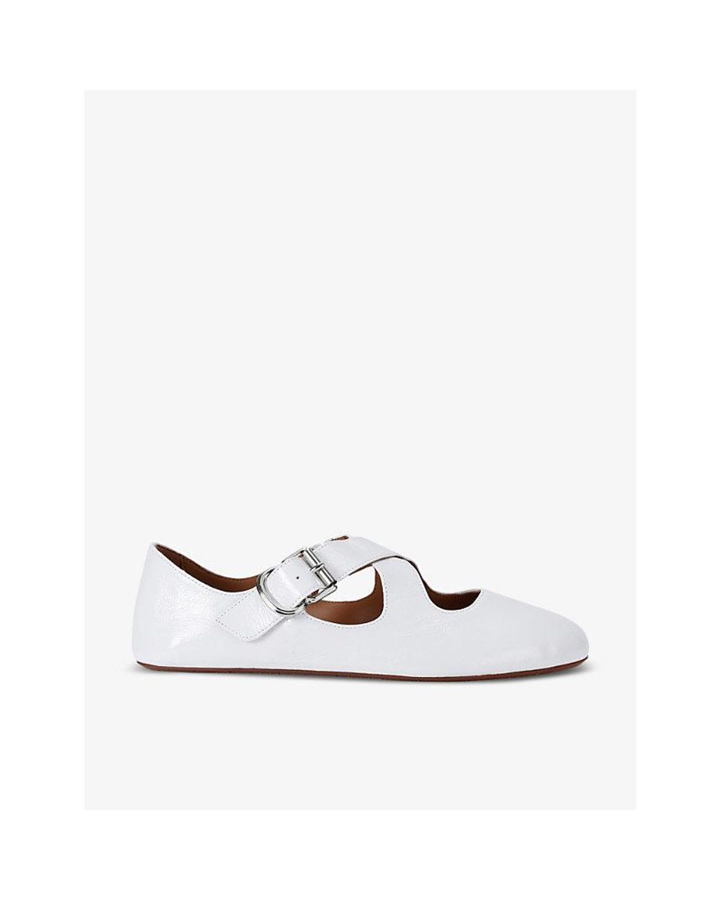 Alaïa Ballerinas Criss in White | Lyst