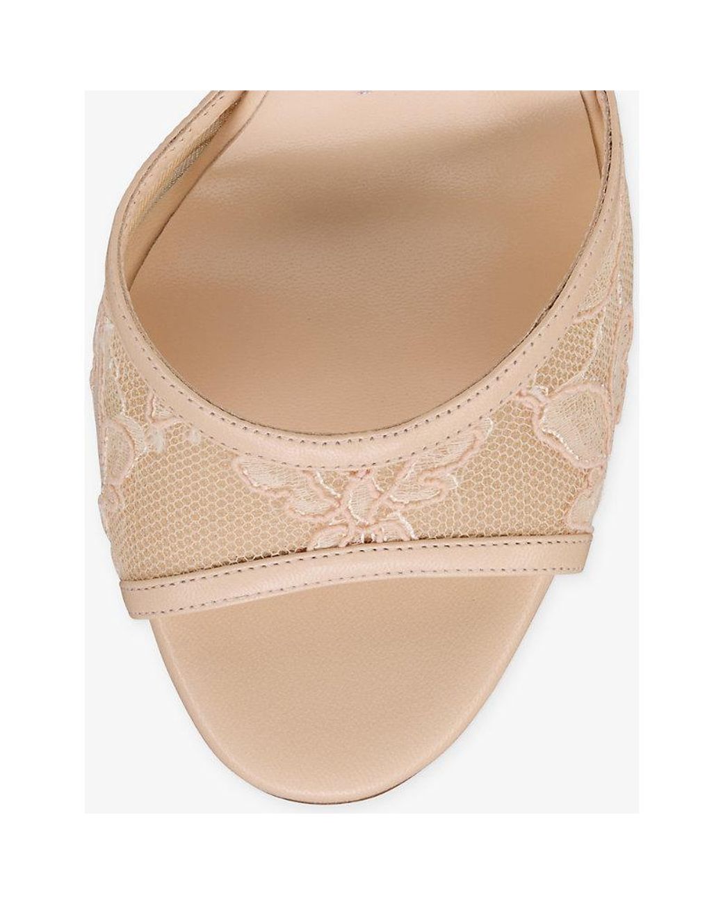 Christian Louboutin Pink Miss Z 100 Lace Slingbacks
