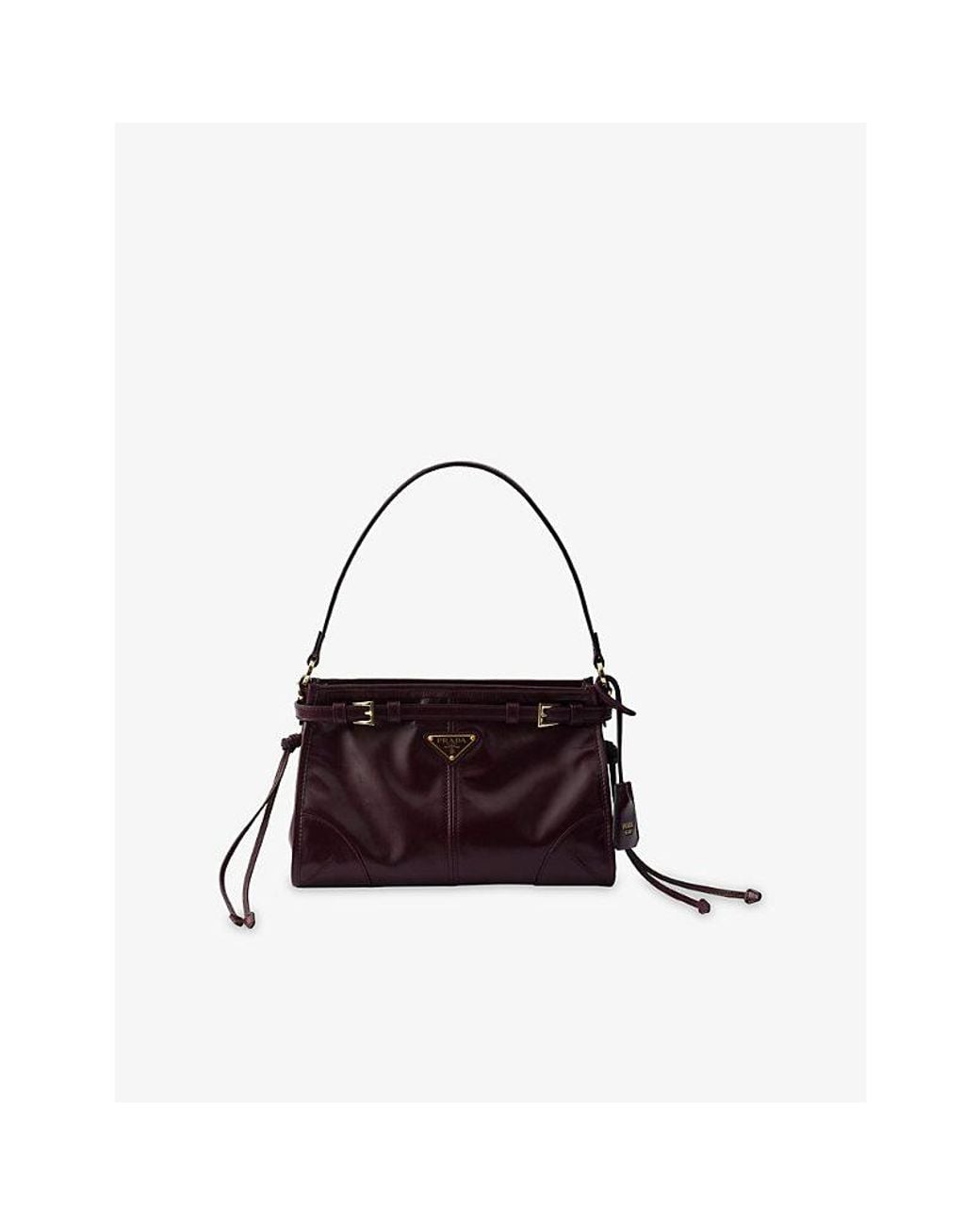 Prada White Bonnie Small Leather Cross-Body Bag