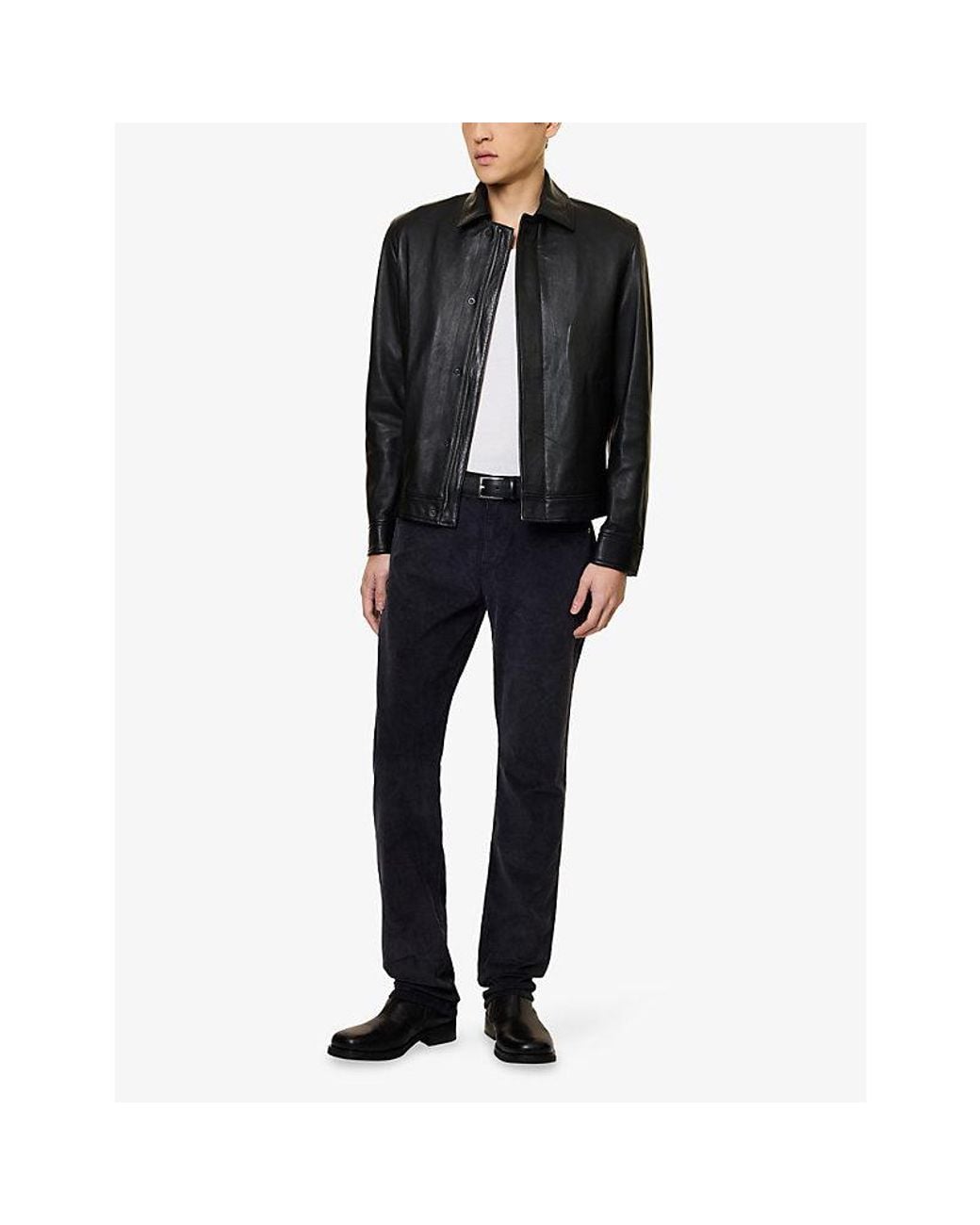 7 For All Mankind Blue The Straight Acid Corduroy Trousers for men
