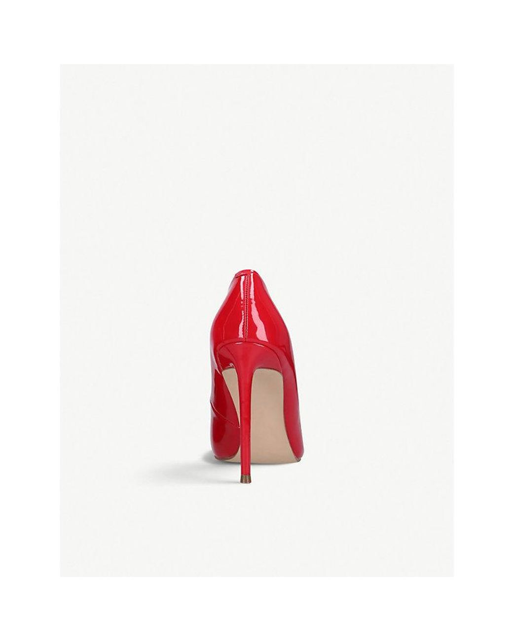 Steve Madden Vala Patent Faux-leather Court Shoes in Red | Lyst