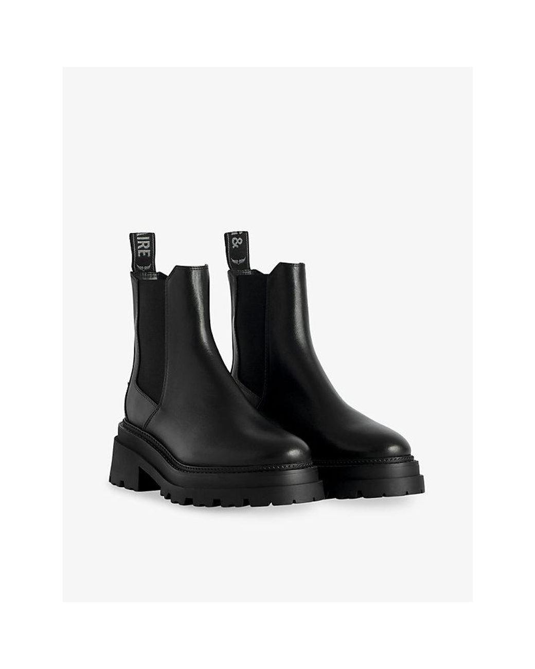 Zadig & Voltaire Black Ride Leather Chelsea Boots