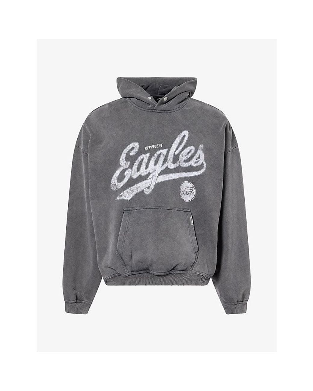 Represent Gray X Nfl Philadelphia Eagles Jersey Hoody for men