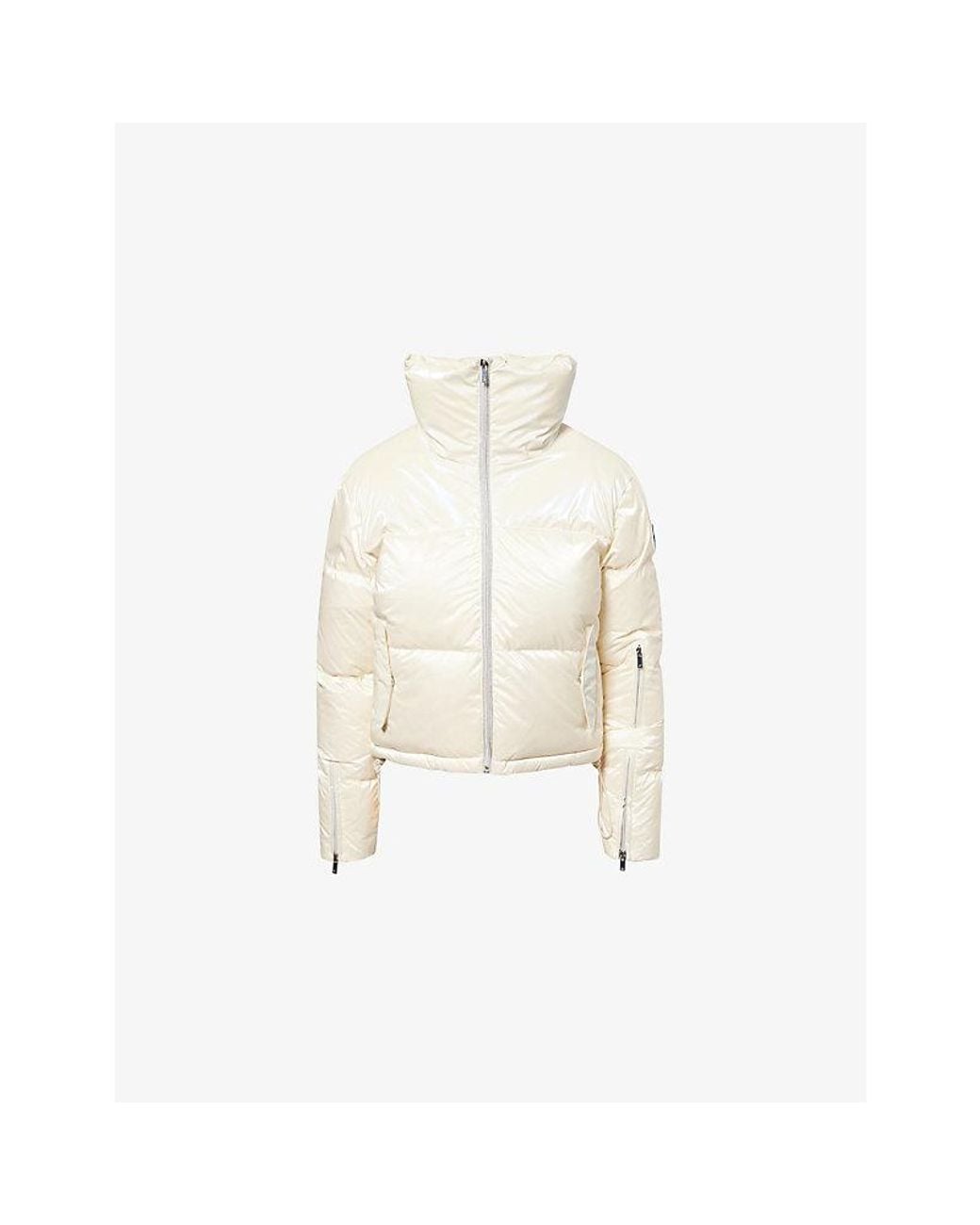 MY Sunday Ski White Cropped Bomber Ski Jacket