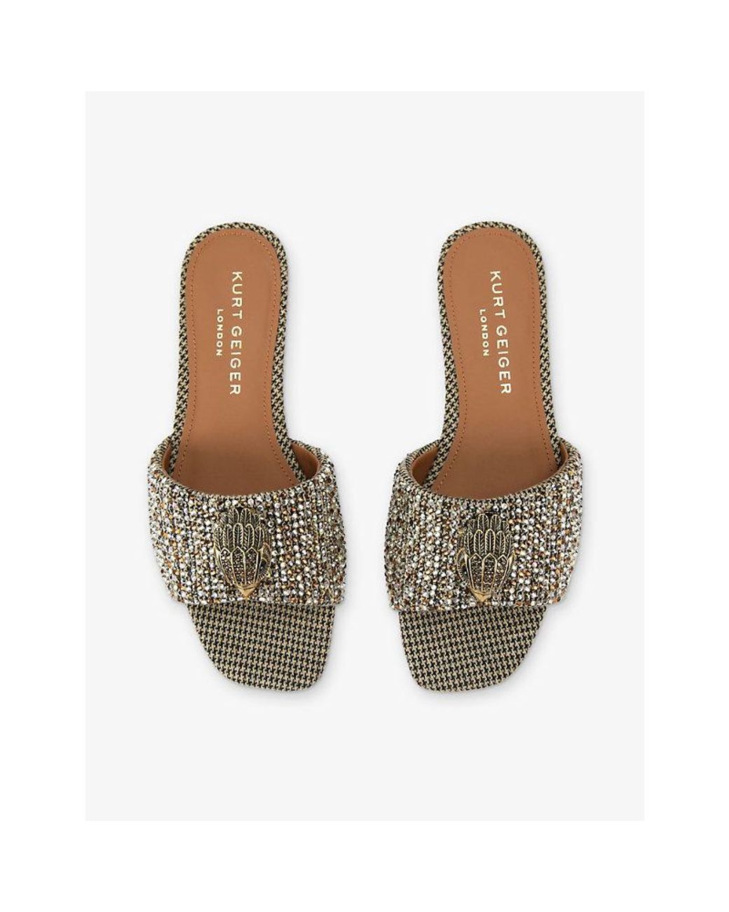 Kurt Geiger Multicolor Kensington Woven Flat Sandals