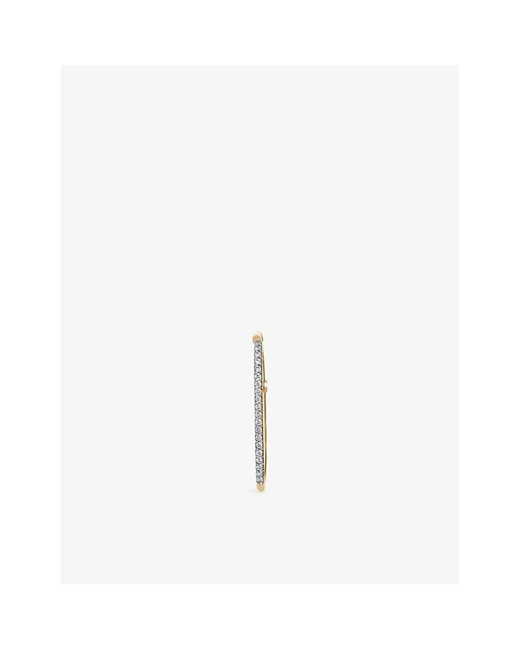 Kismet by Milka Metallic Shimmery Equality 0.10Ct Diamond Hoop Earring