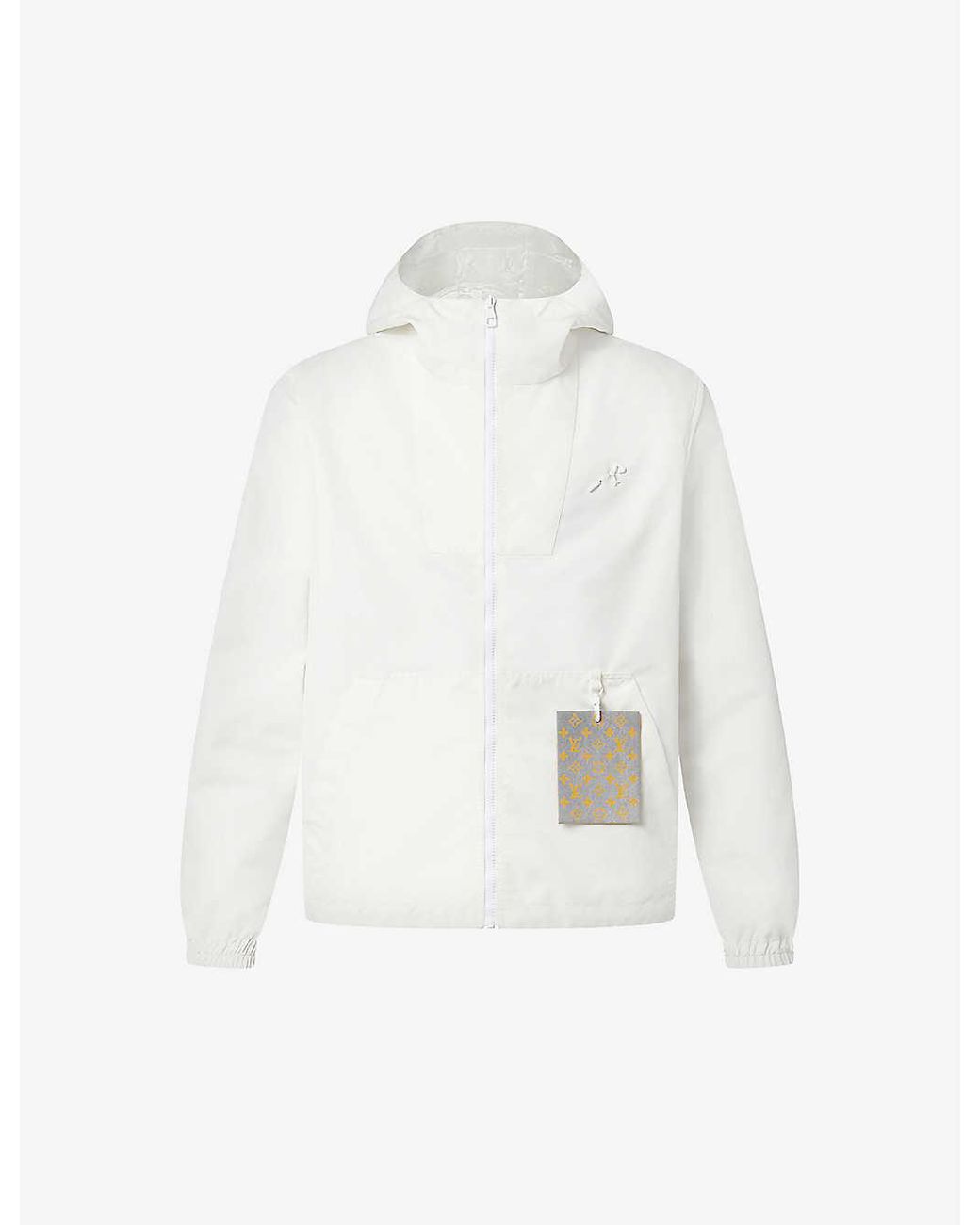 Louis Vuitton White & Black Monogram Hooded Jacket