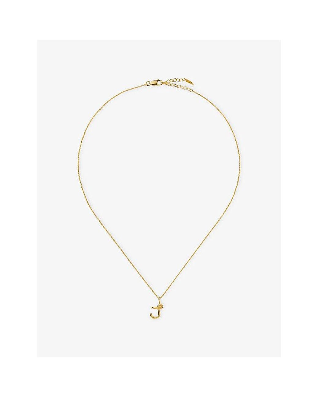 Missoma Metallic Curly Molten Mini Initial J 18Ct Vermeil Necklace