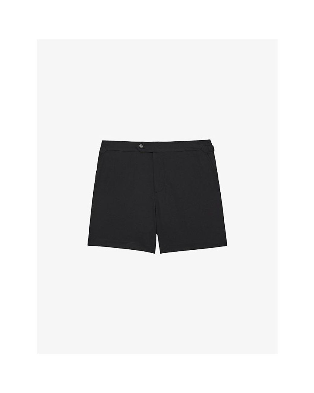 Reiss Black Sun Straight-Leg Swim Shorts for men