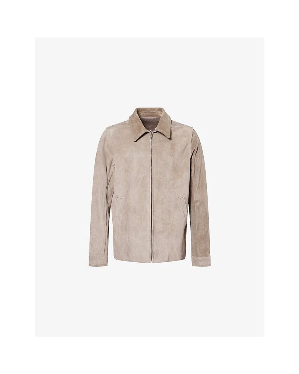 Rick Owens Natural Brad Suede Jacket for men