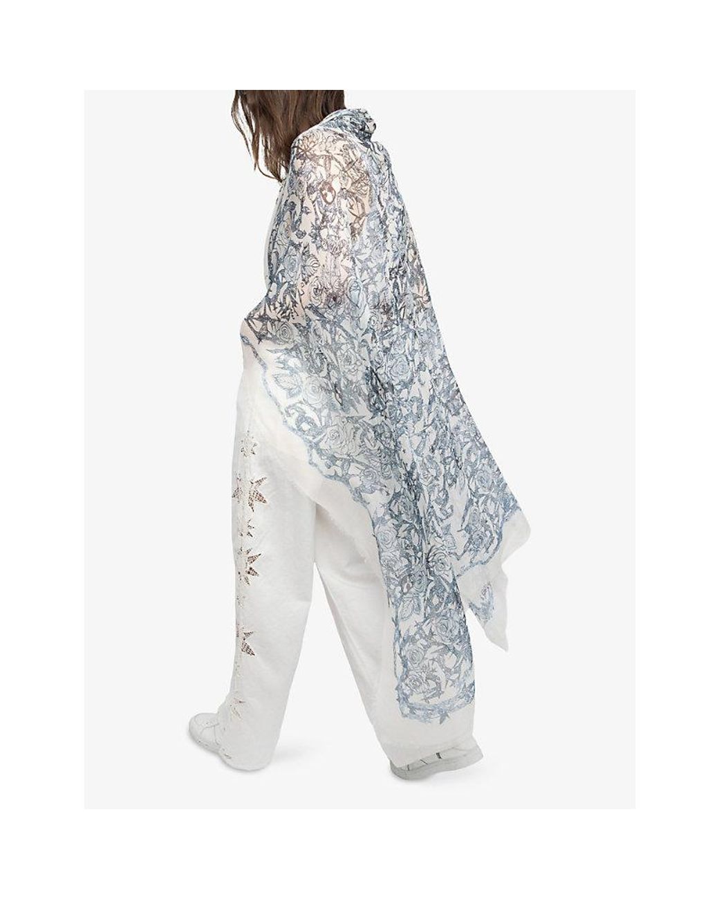 Zadig & Voltaire Multicolor Zadig & Voltaire X Kerry Rose Graphic-Print Modal Scarf