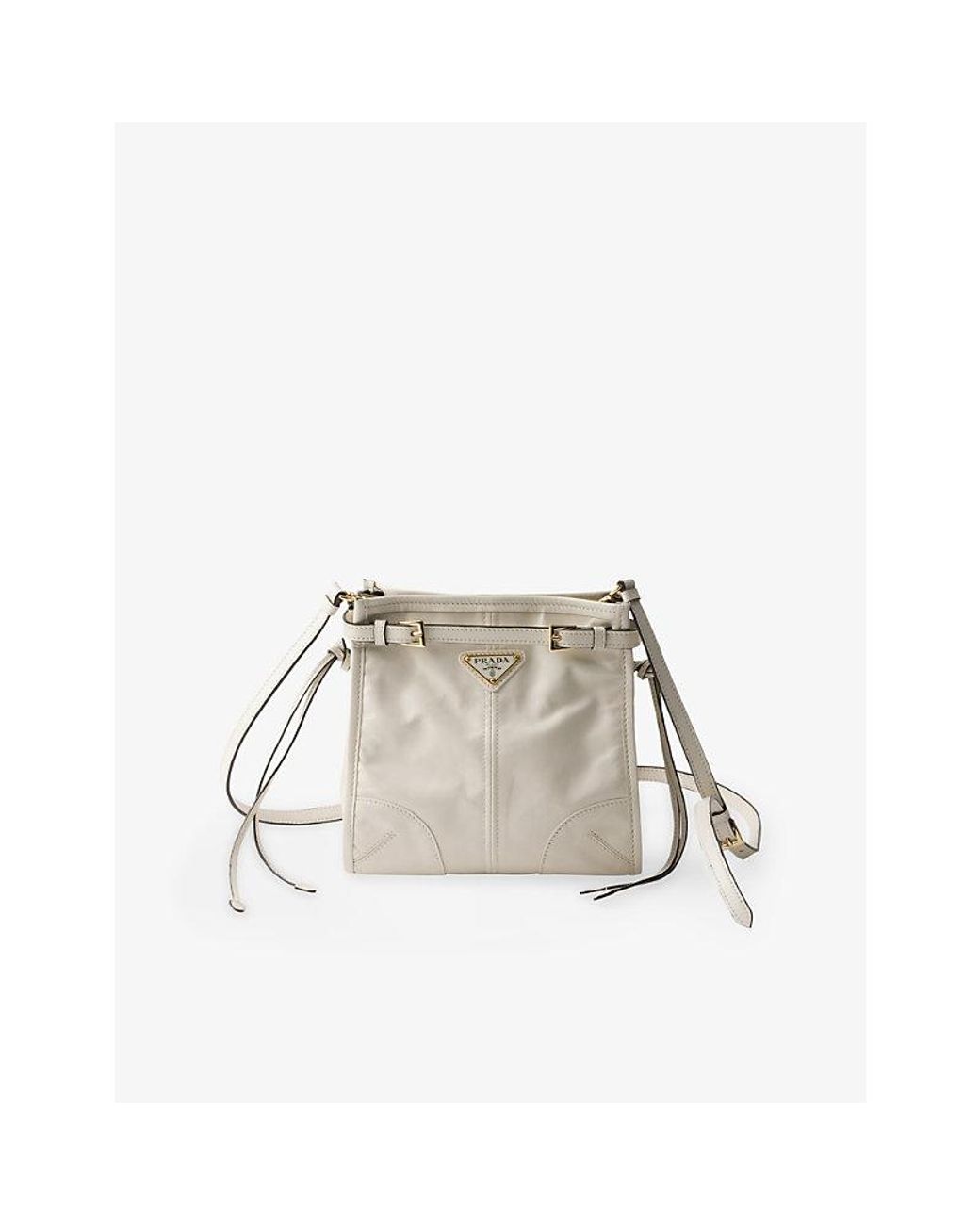 Prada Natural Bonnie Leather Mini Shoulder Bag