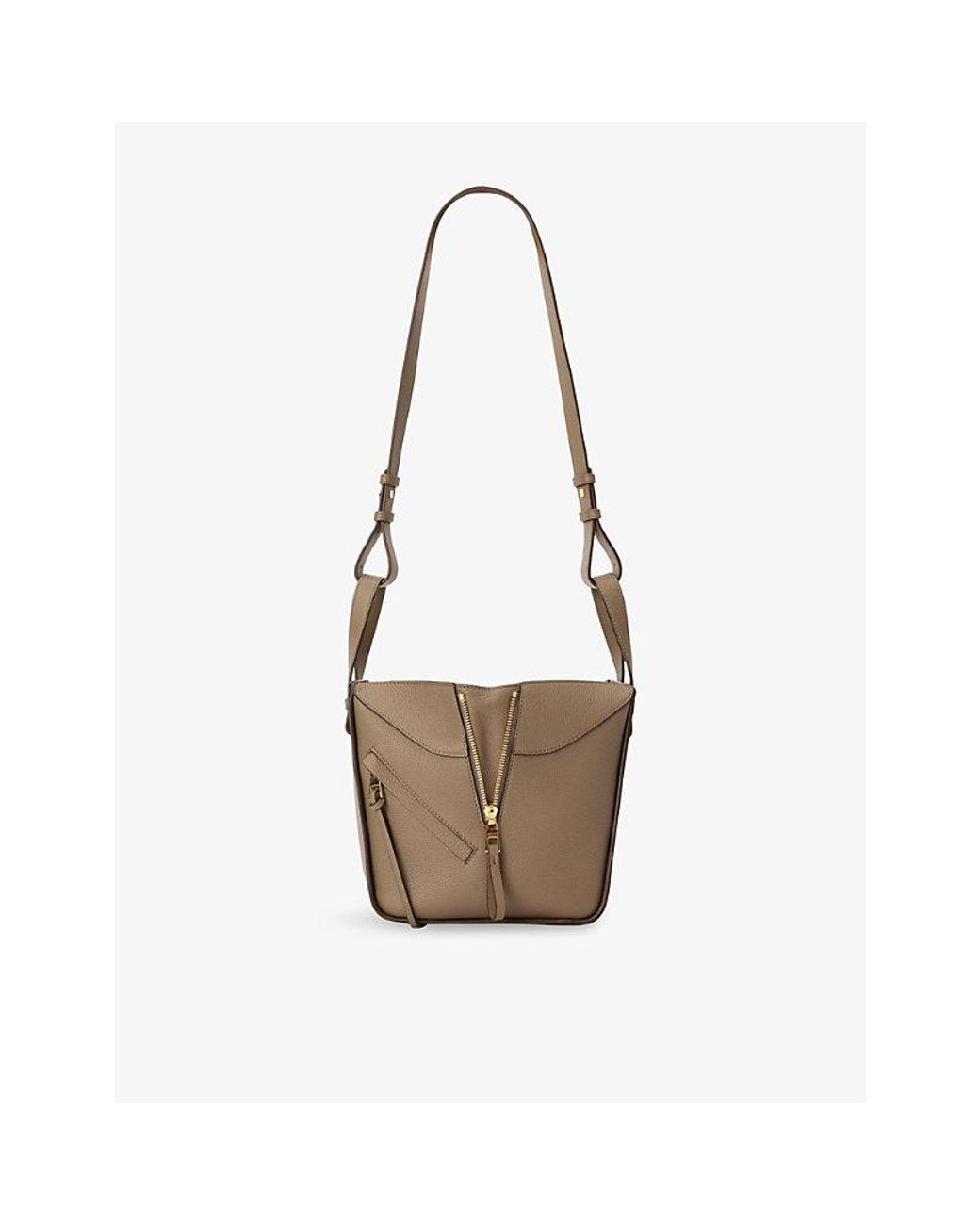 Loewe Gray Hammock Compact Leather Top-Handle Bag